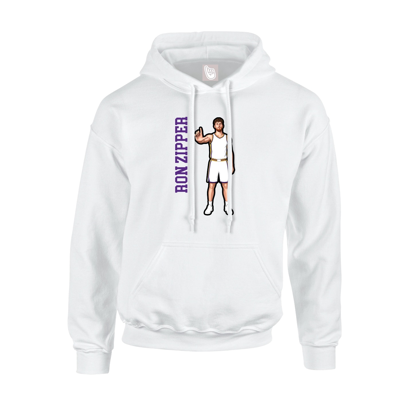 Youth Hoodie — Name Vertical in White