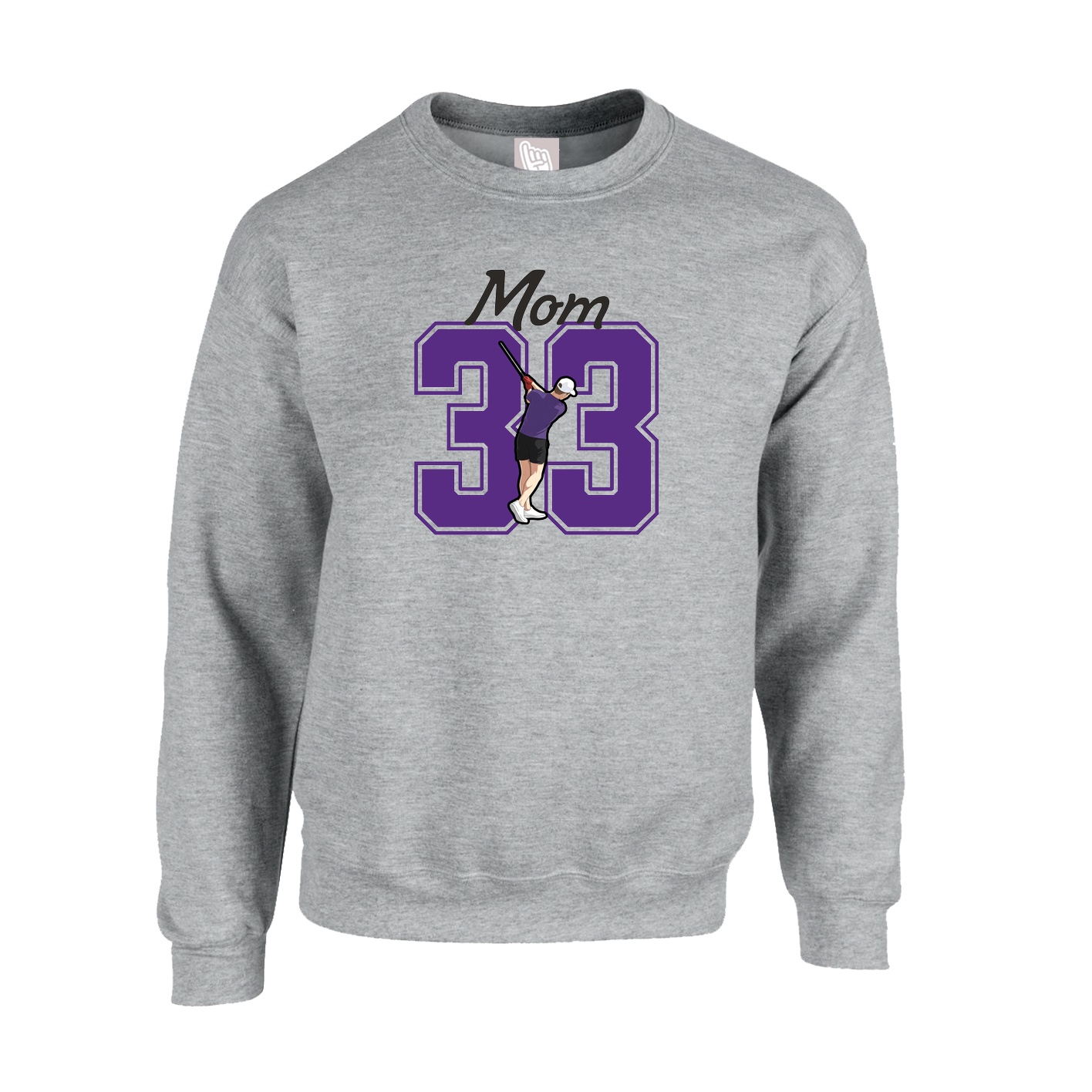 Fleece Crew — Mothers Day Shirsey in Grey