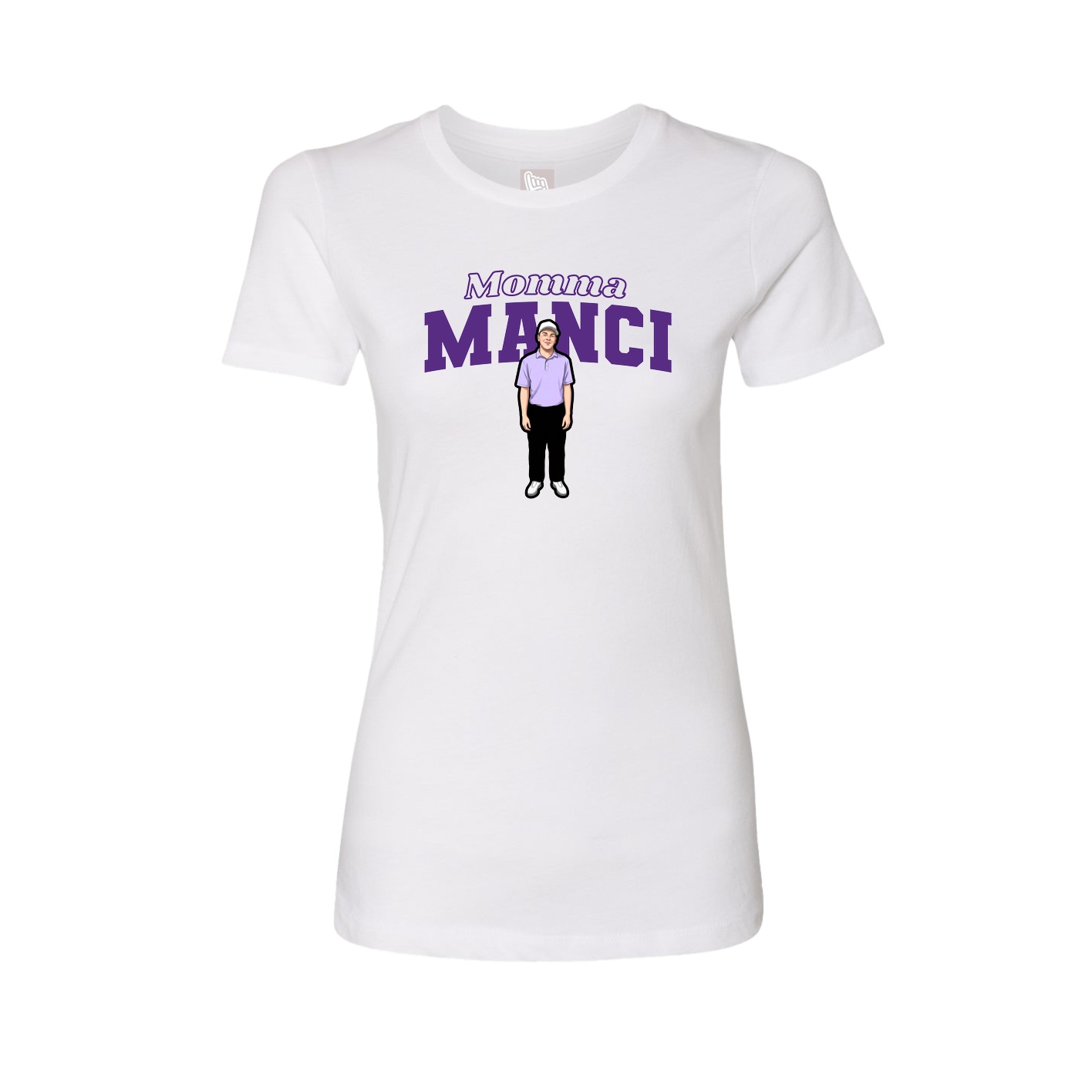 Womens Tee — Mothers Day Block in White