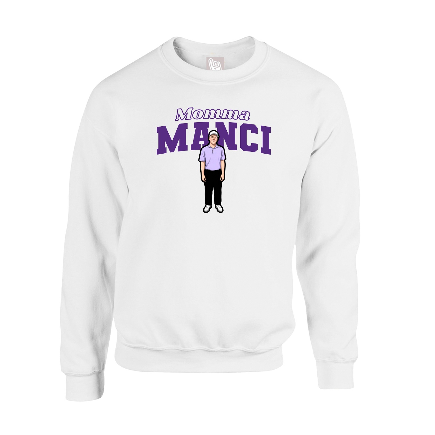 Fleece Crew — Mothers Day Block in White