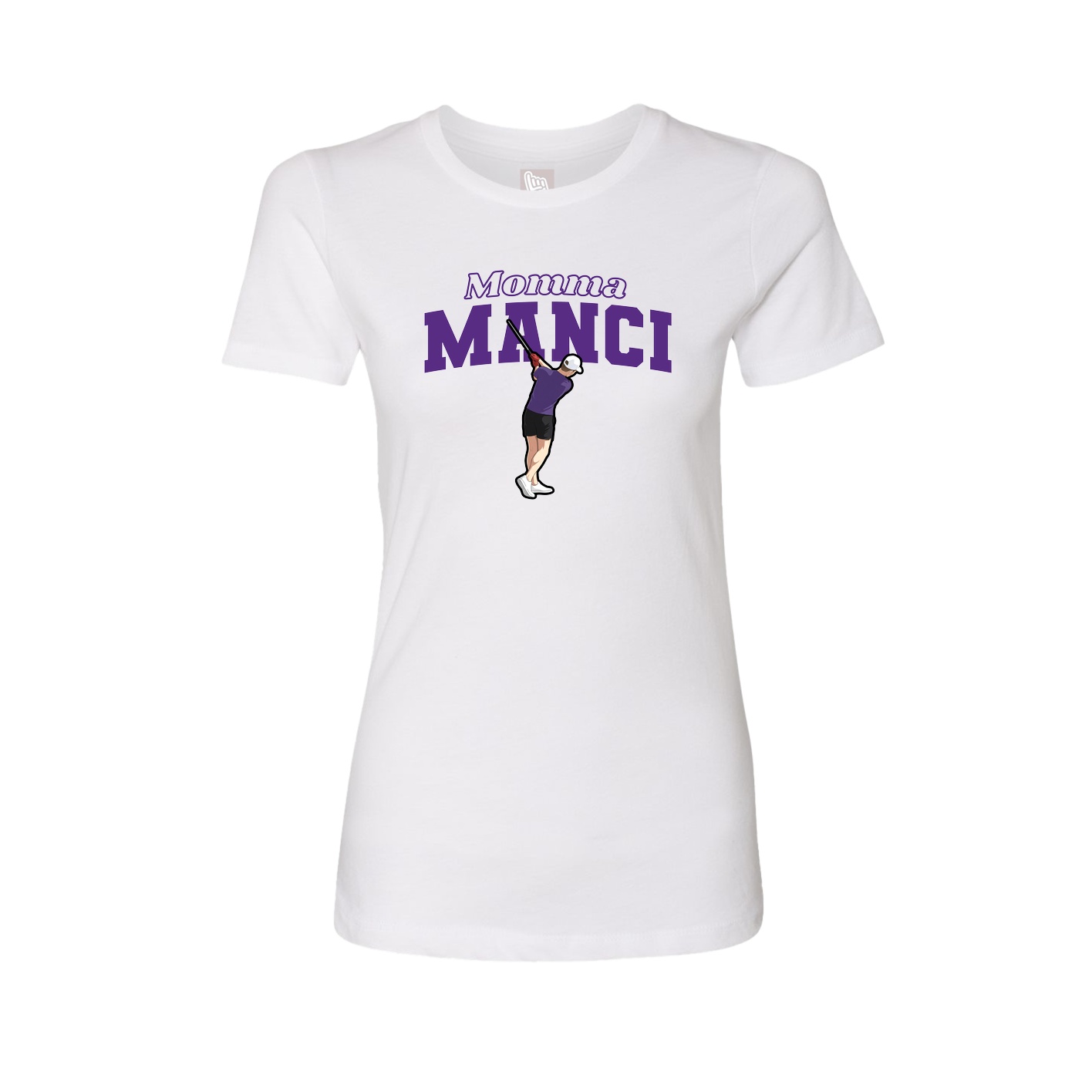 Womens Tee — Mothers Day Block in White