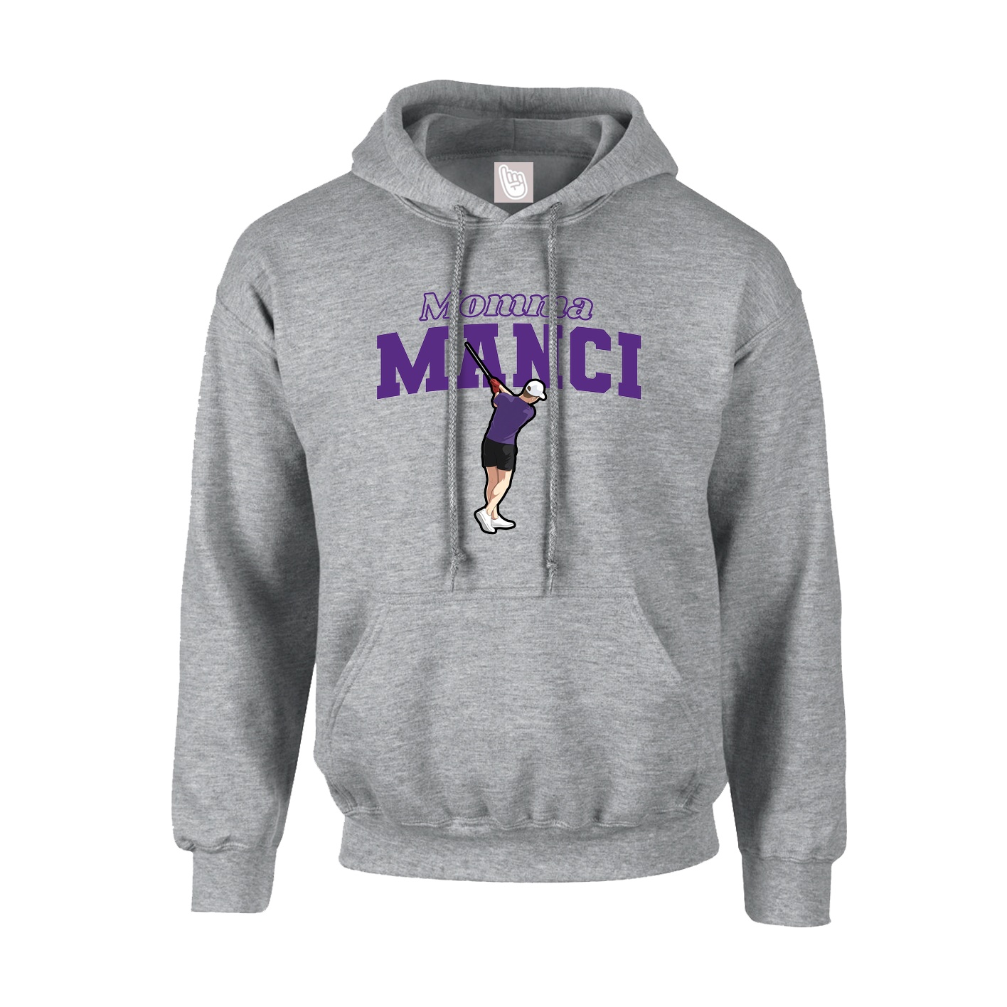 Youth Hoodie — Mothers Day Block in Grey