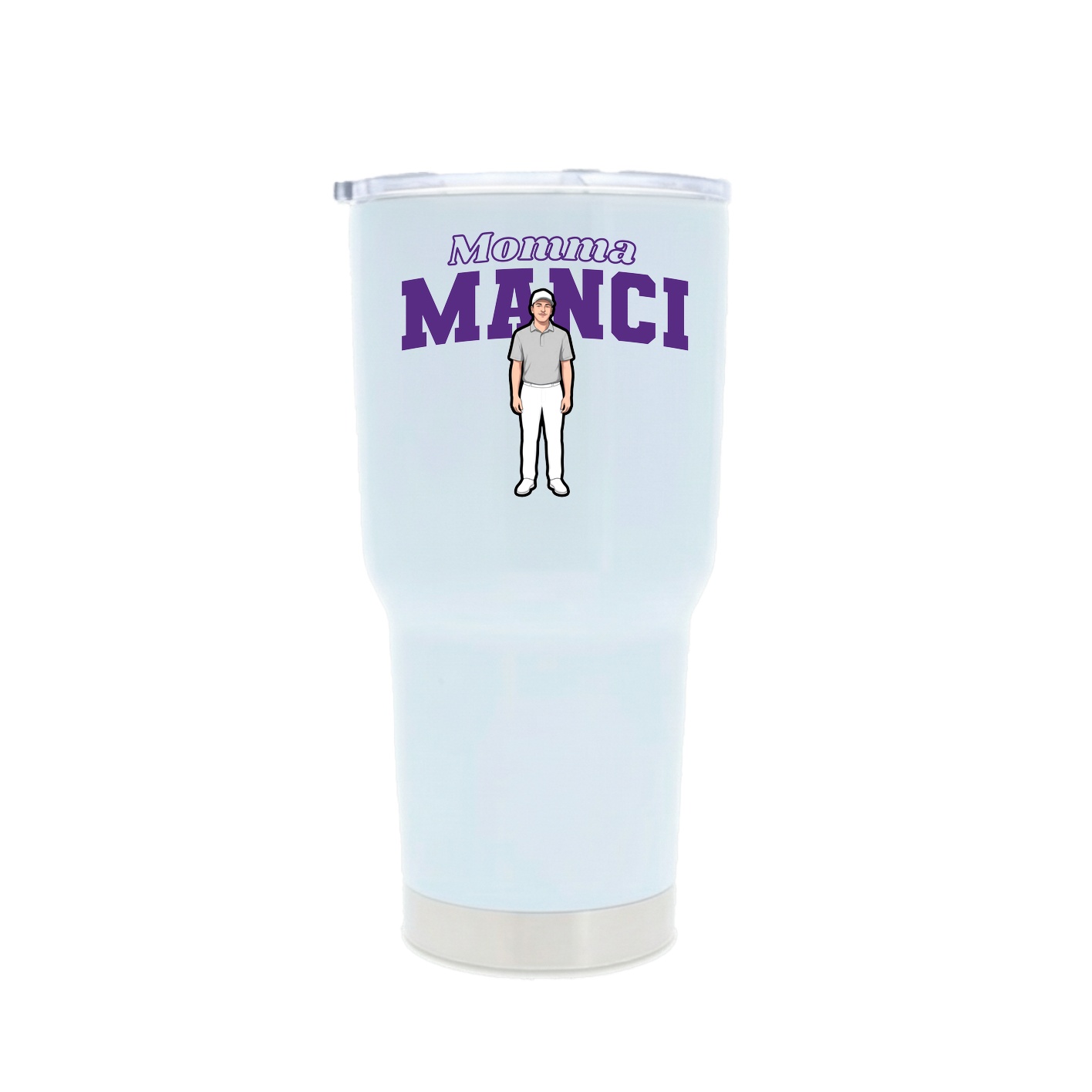 30oz Stainless Steel Tumbler — Mothers Day Block in White