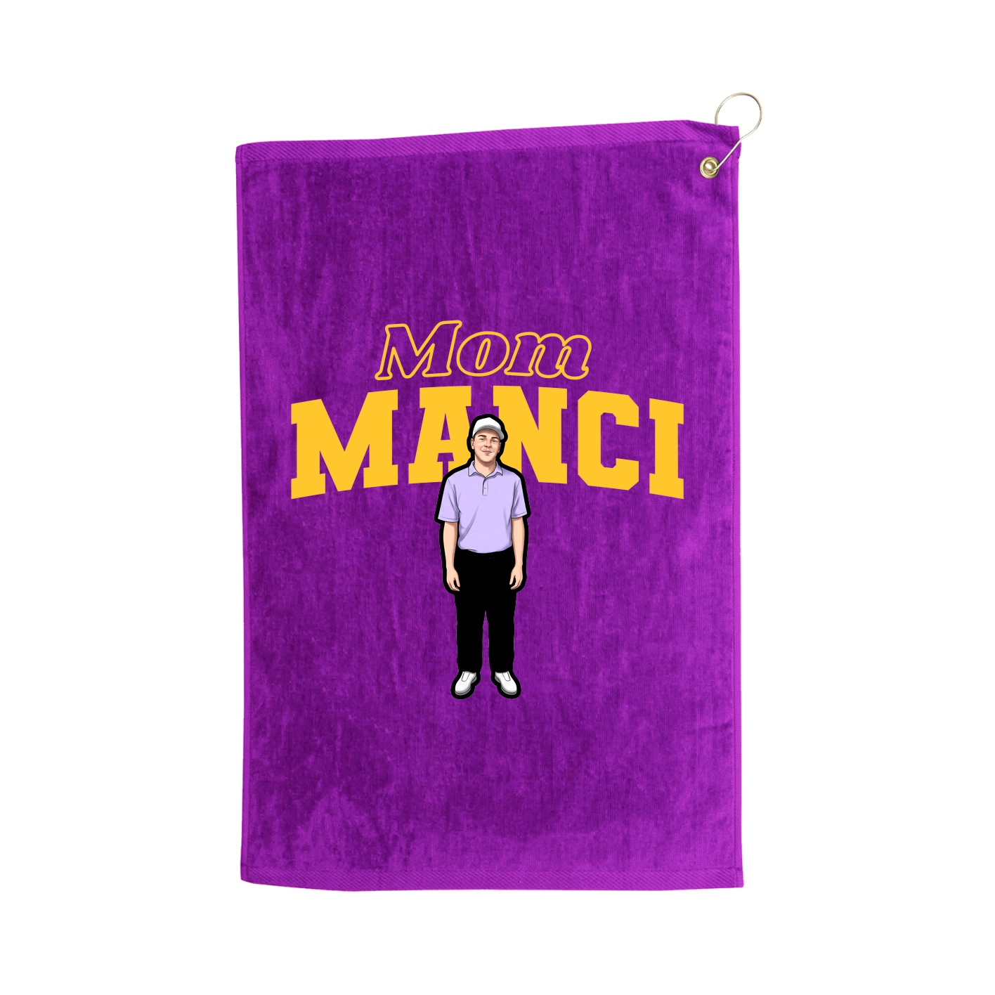 Golf Towel — Mothers Day Block in Purple