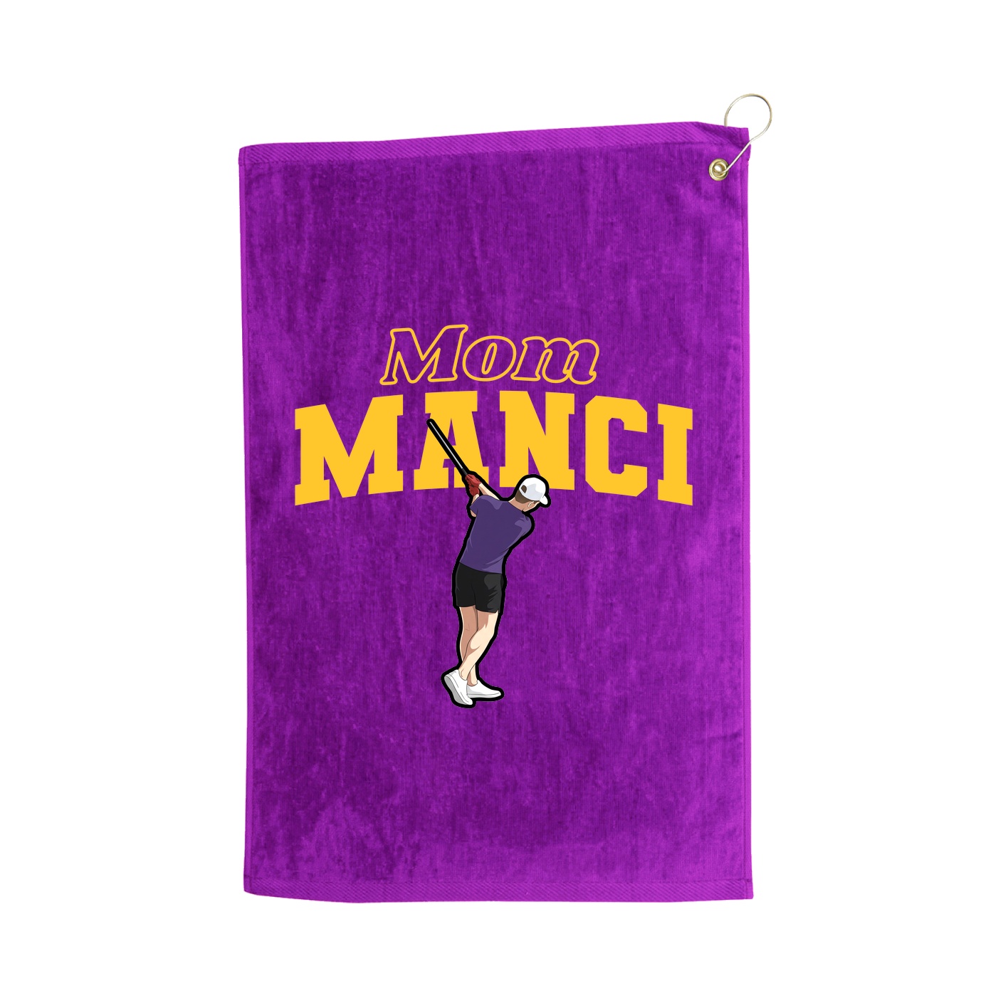 Golf Towel — Mothers Day Block in Purple