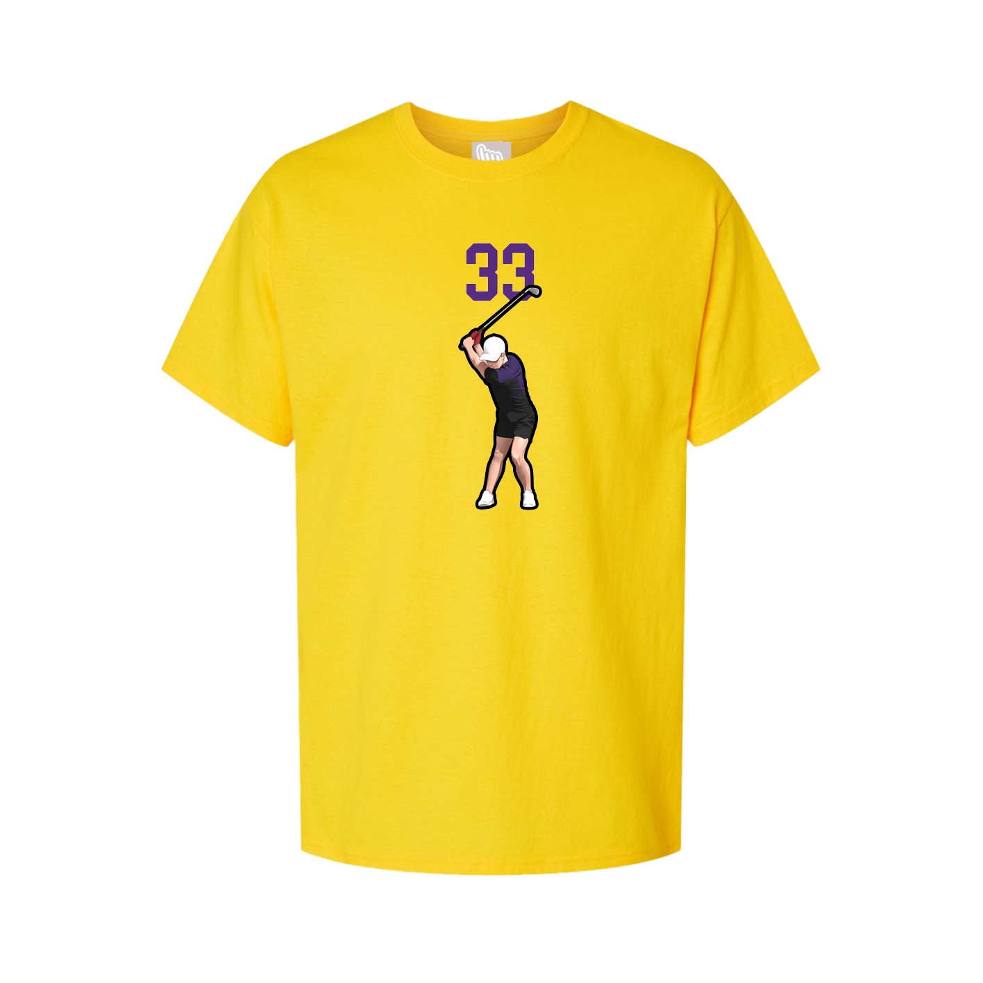 Youth Tee — Number Top in Gold