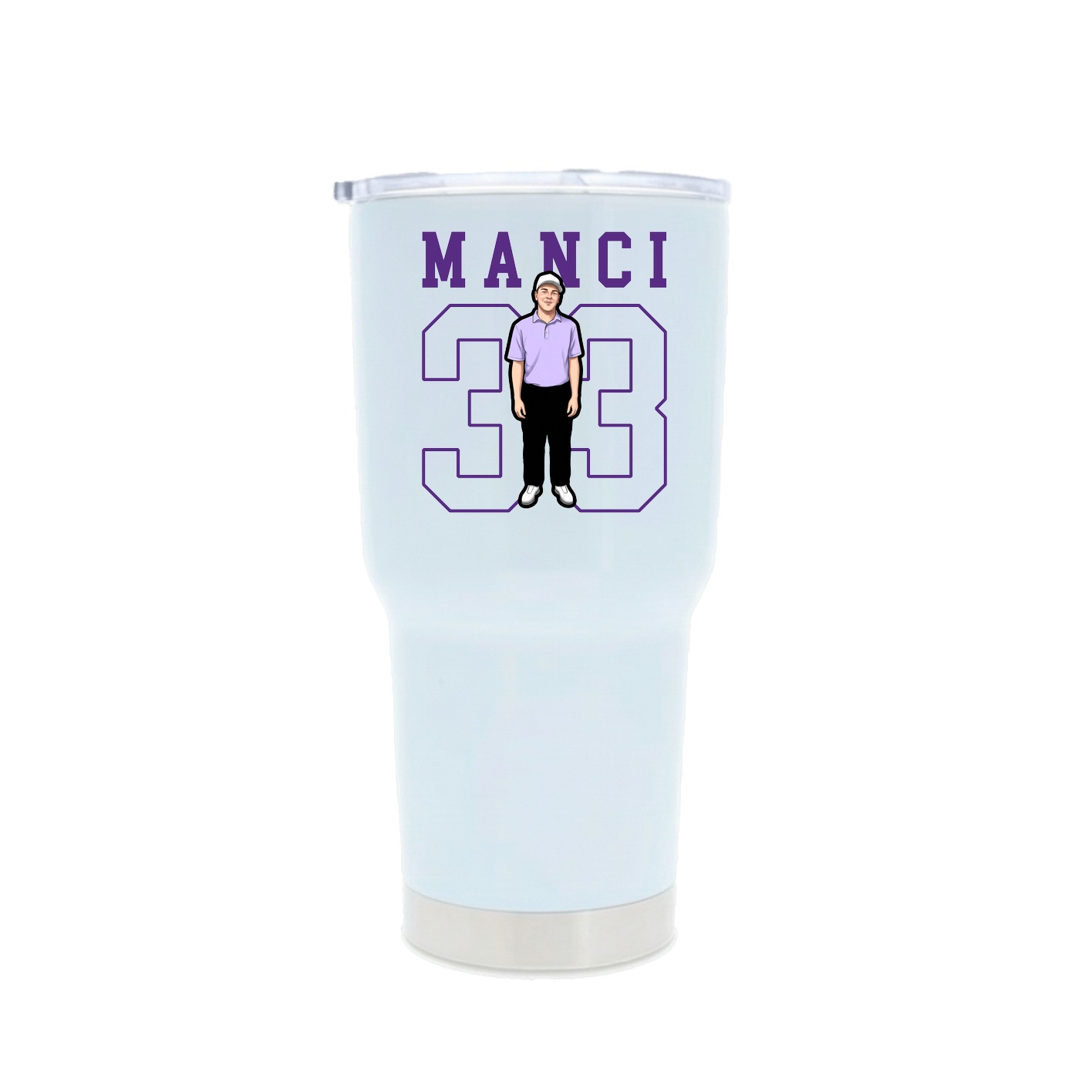 30oz Stainless Steel Tumbler — Shirsey in White