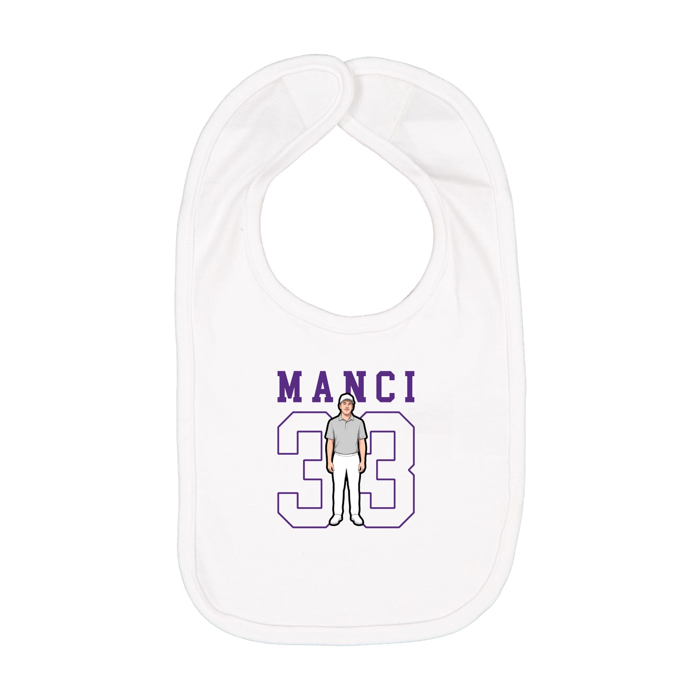 Infant Bib — Shirsey in White