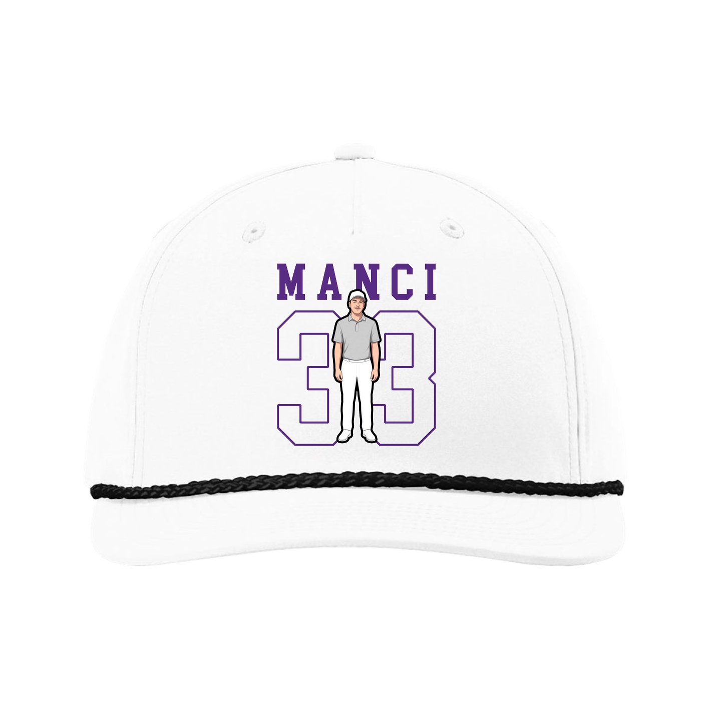 Five-Panel Classic Rope Cap — Shirsey in White