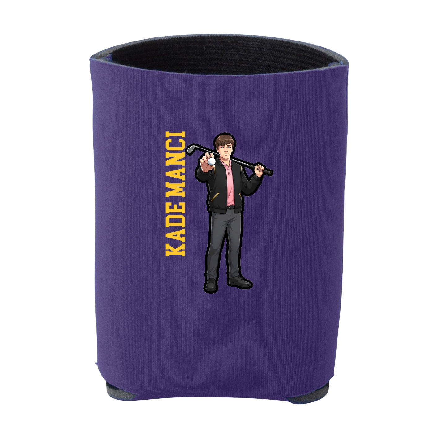 Can Holder — Name Vertical in Purple