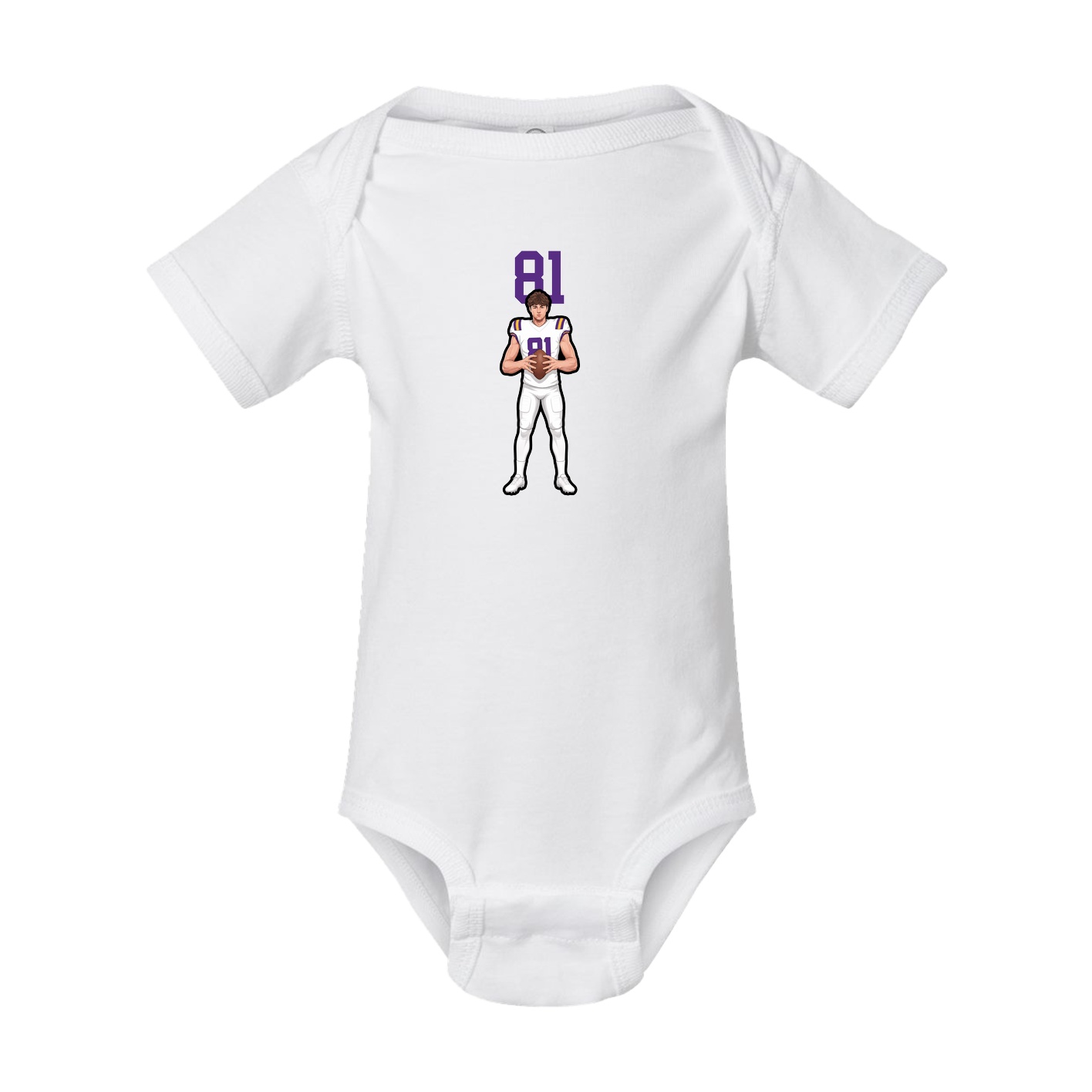 Baby Onesie — Number Top in White