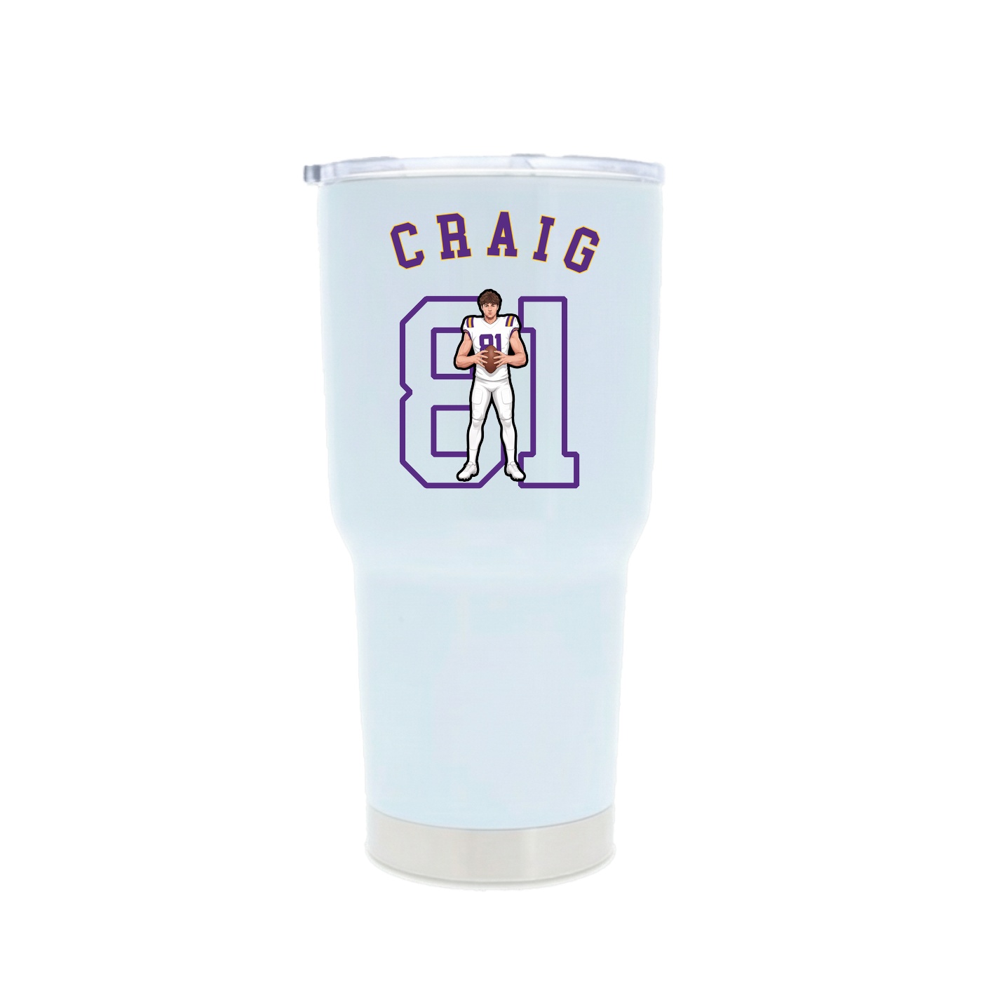 30oz Stainless Steel Tumbler — Shirsey Arch in White