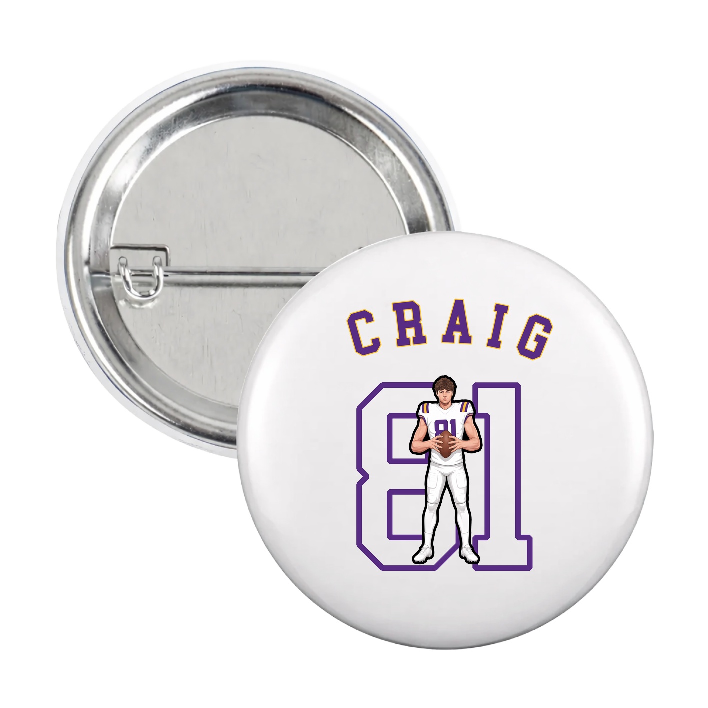 Game Day Button — Shirsey Arch in White