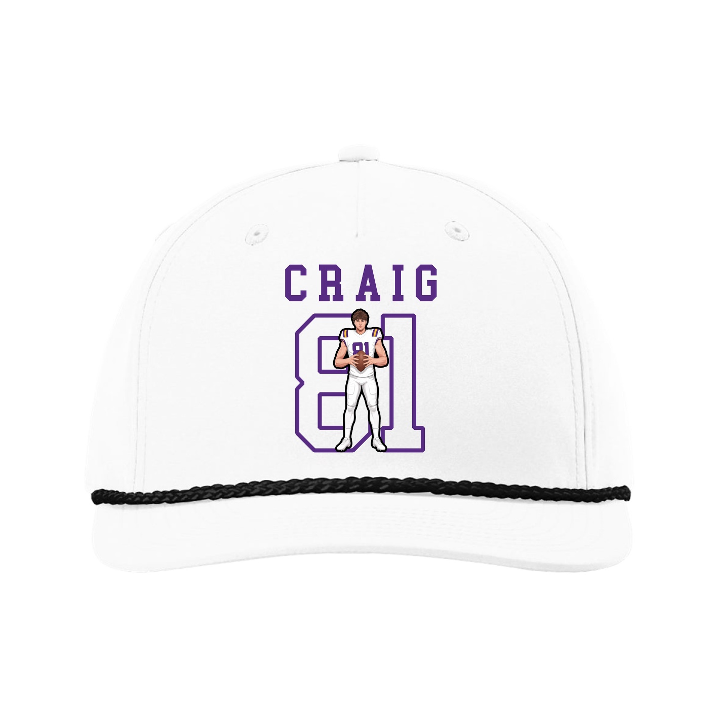 Five-Panel Classic Rope Cap — Shirsey in White
