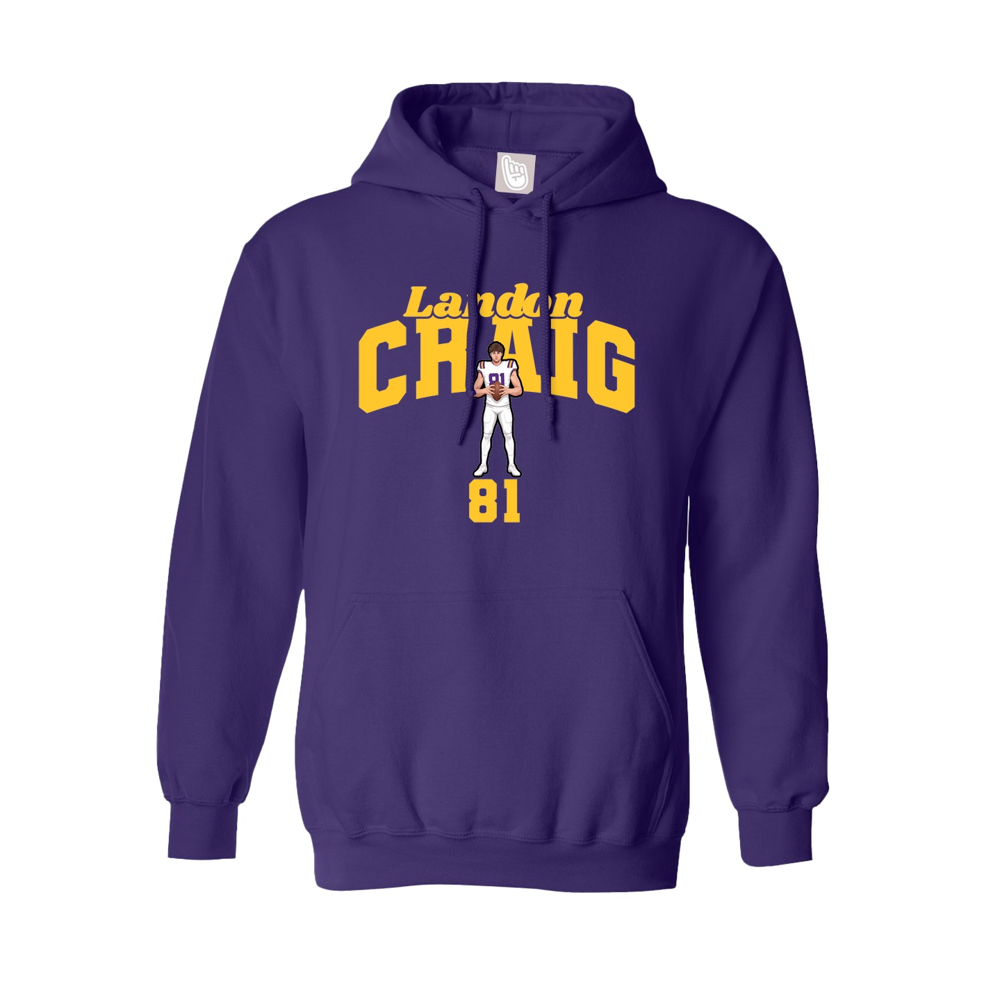 Hoodie — Signature Arch in Purple