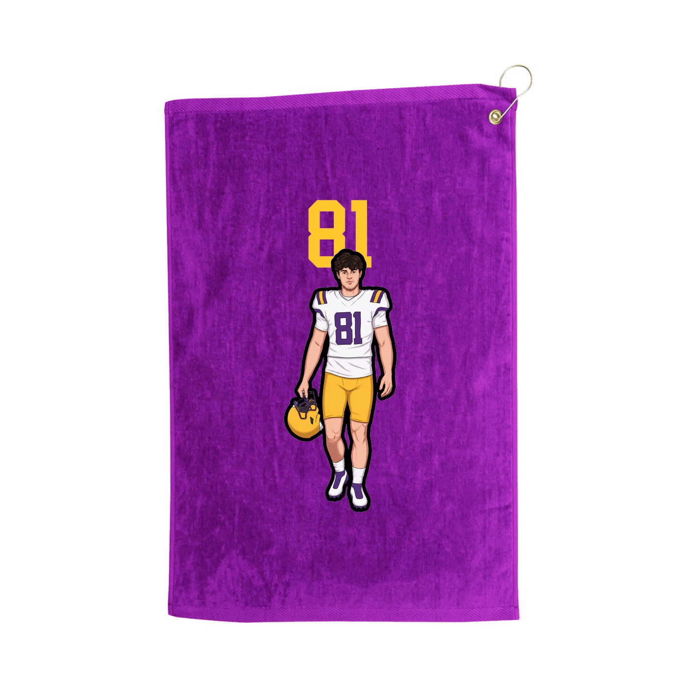 Golf Towel — Number Top in Purple