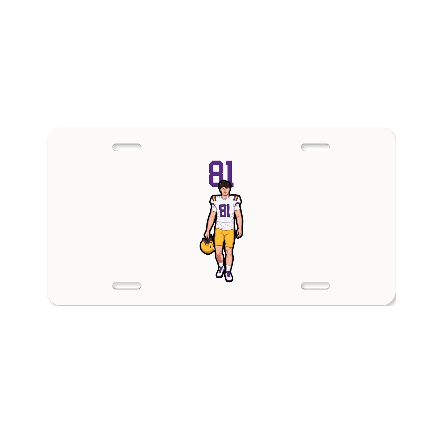 License Plate — Number Top in Classic