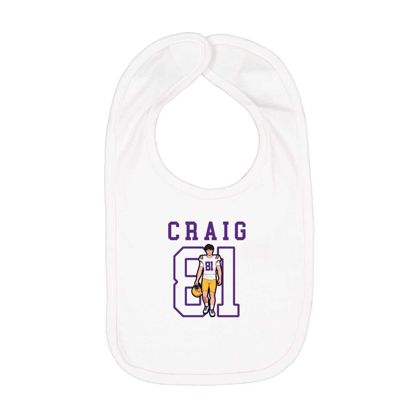 Infant Bib — Shirsey in White