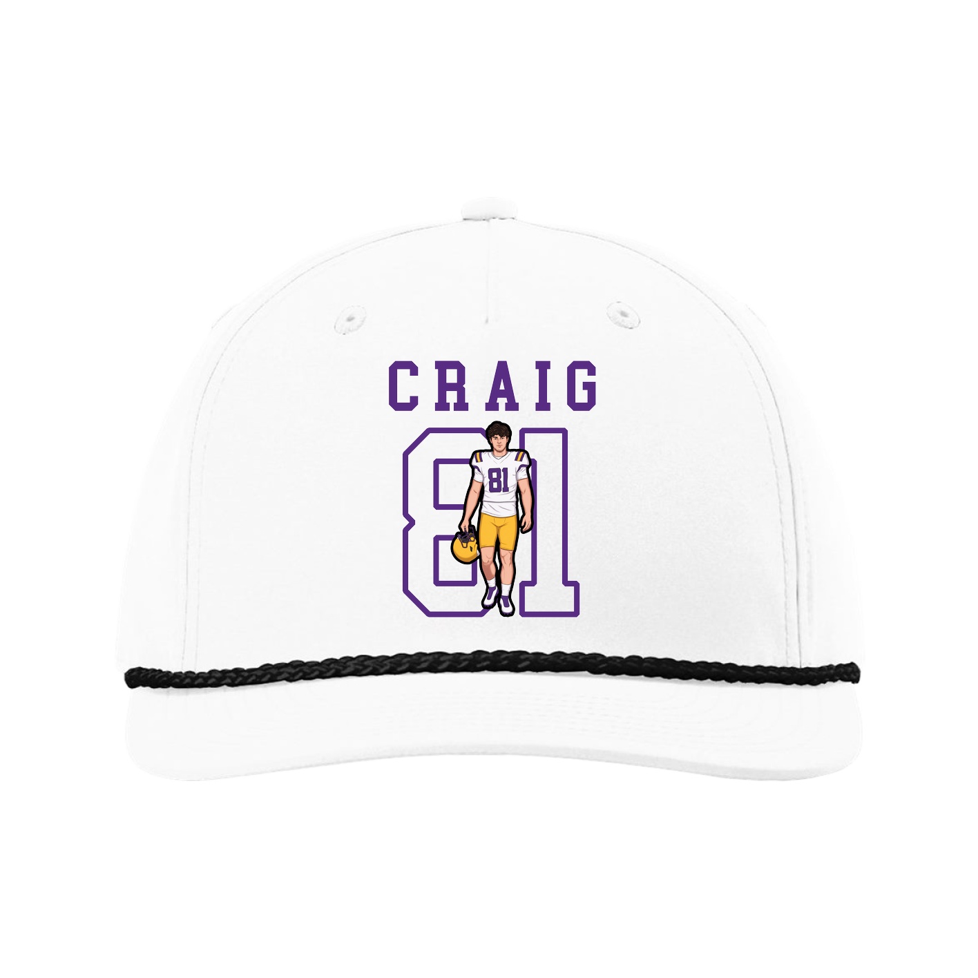 Five-Panel Classic Rope Cap — Shirsey in White