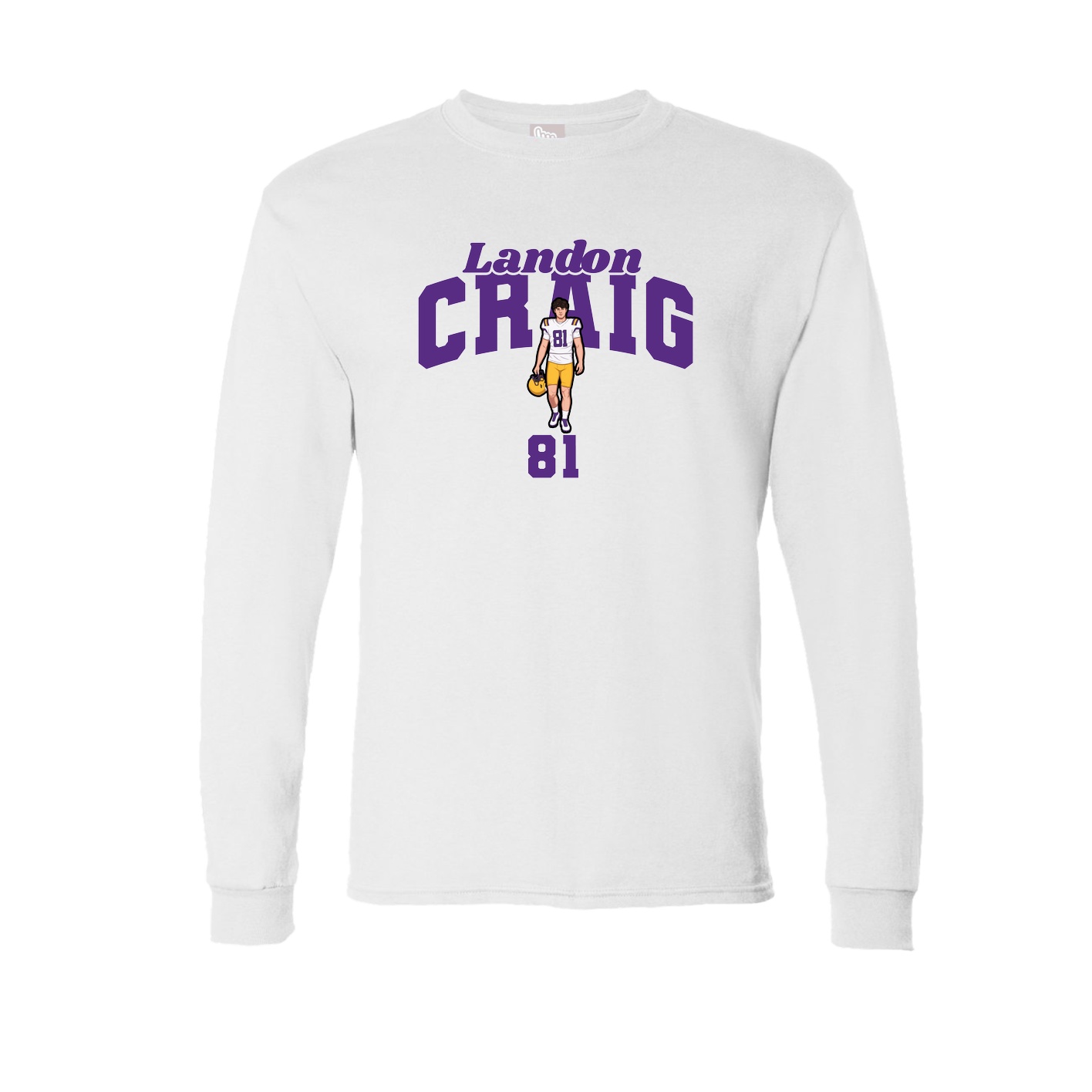 Long Sleeve Tee — Signature Arch in White