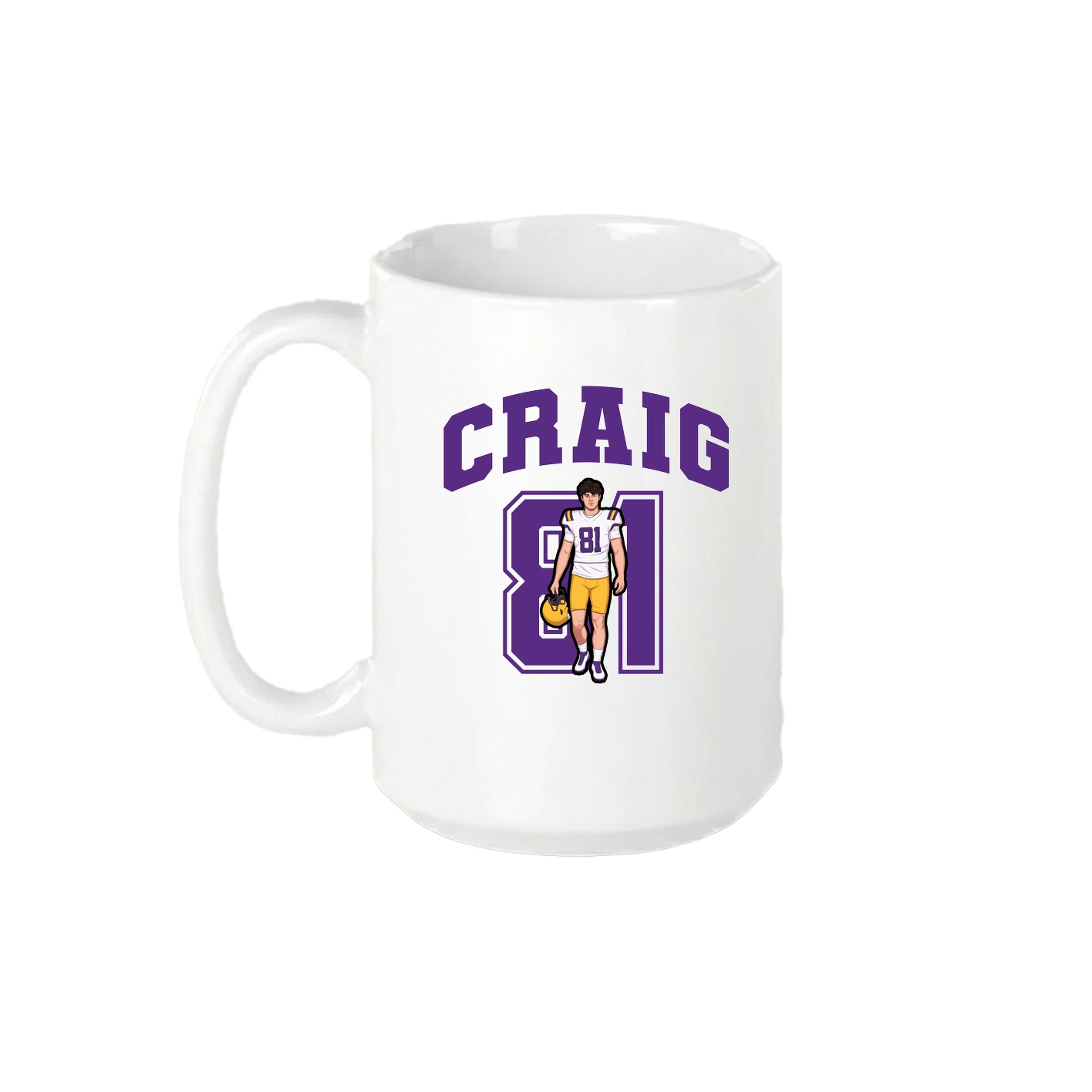 15oz Coffee Mug — Number in White