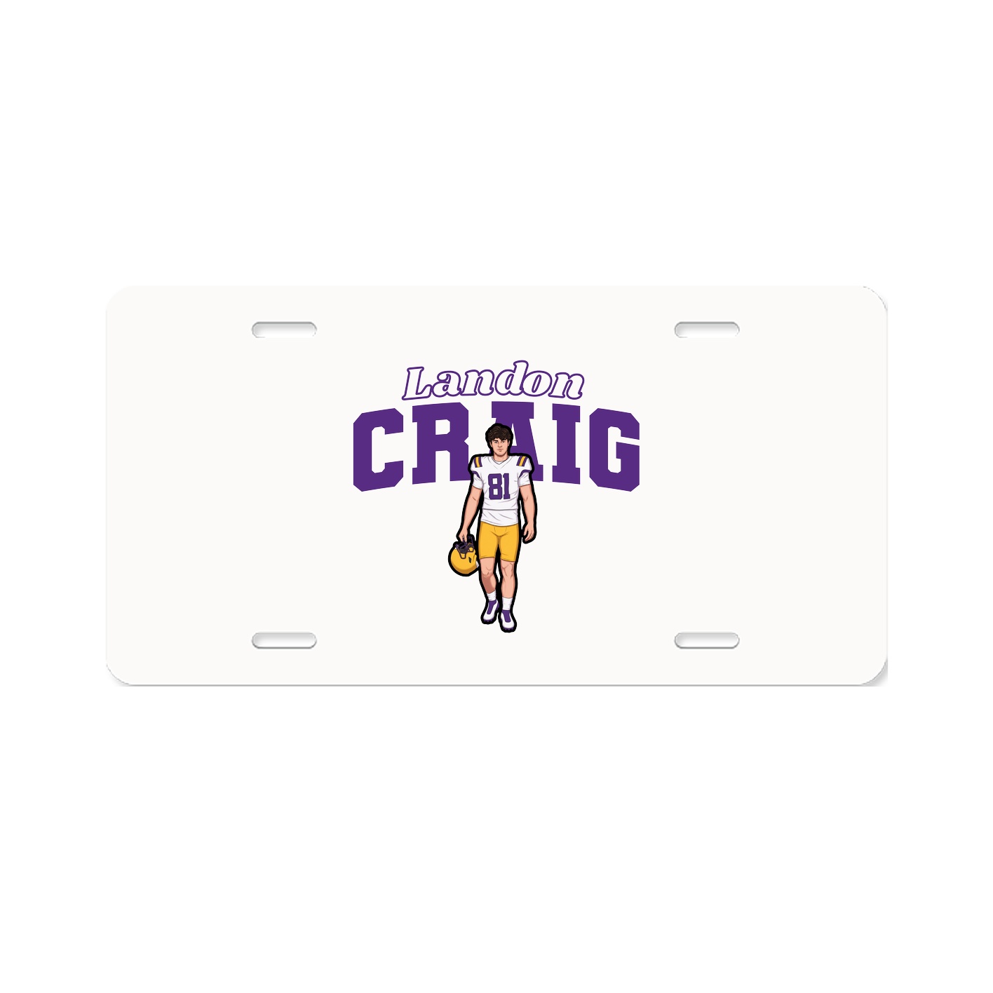 License Plate — Name Arch in Classic
