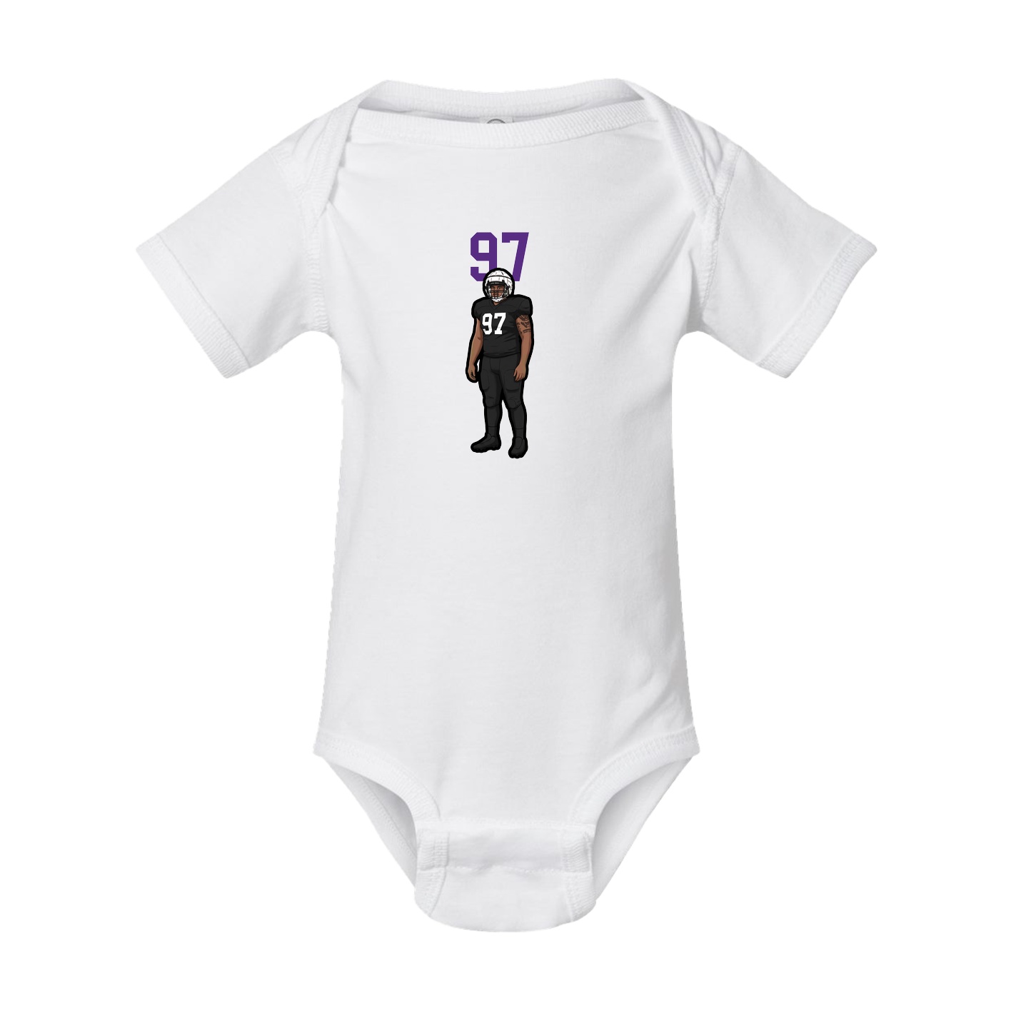 Baby Onesie — Number Top in White