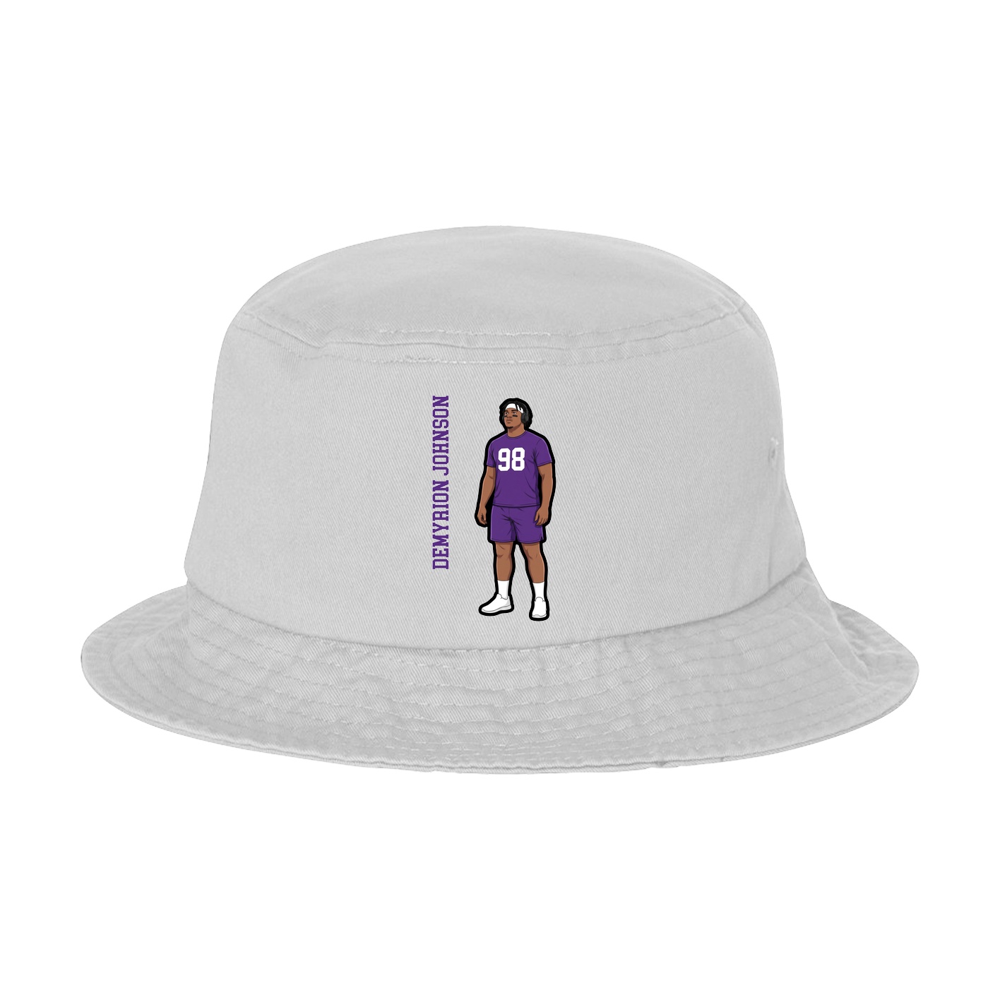 Bucket Cap — Name Vertical in White