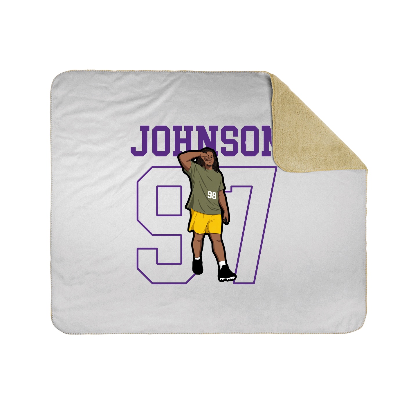50x60 Sherpa Lined Throw Blanket