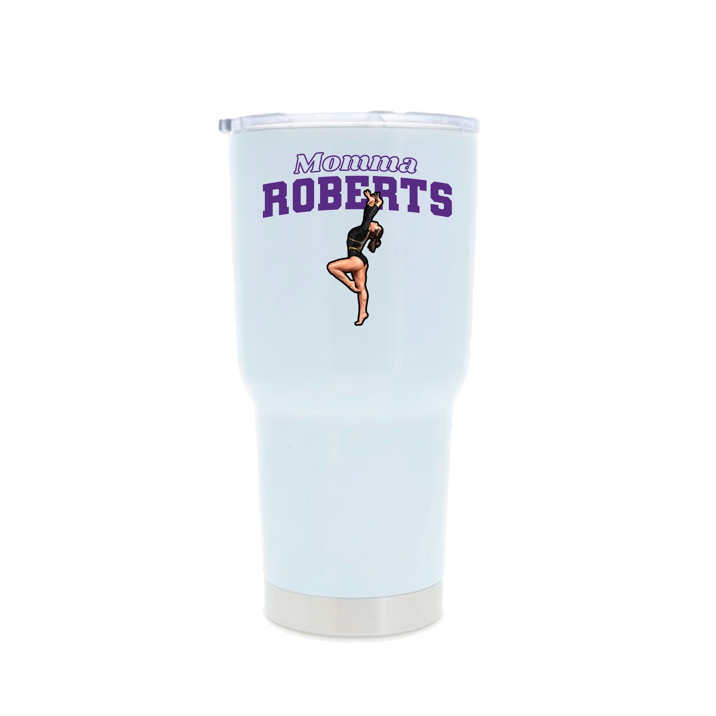 30oz Stainless Steel Tumbler — Mothers Day Block in White