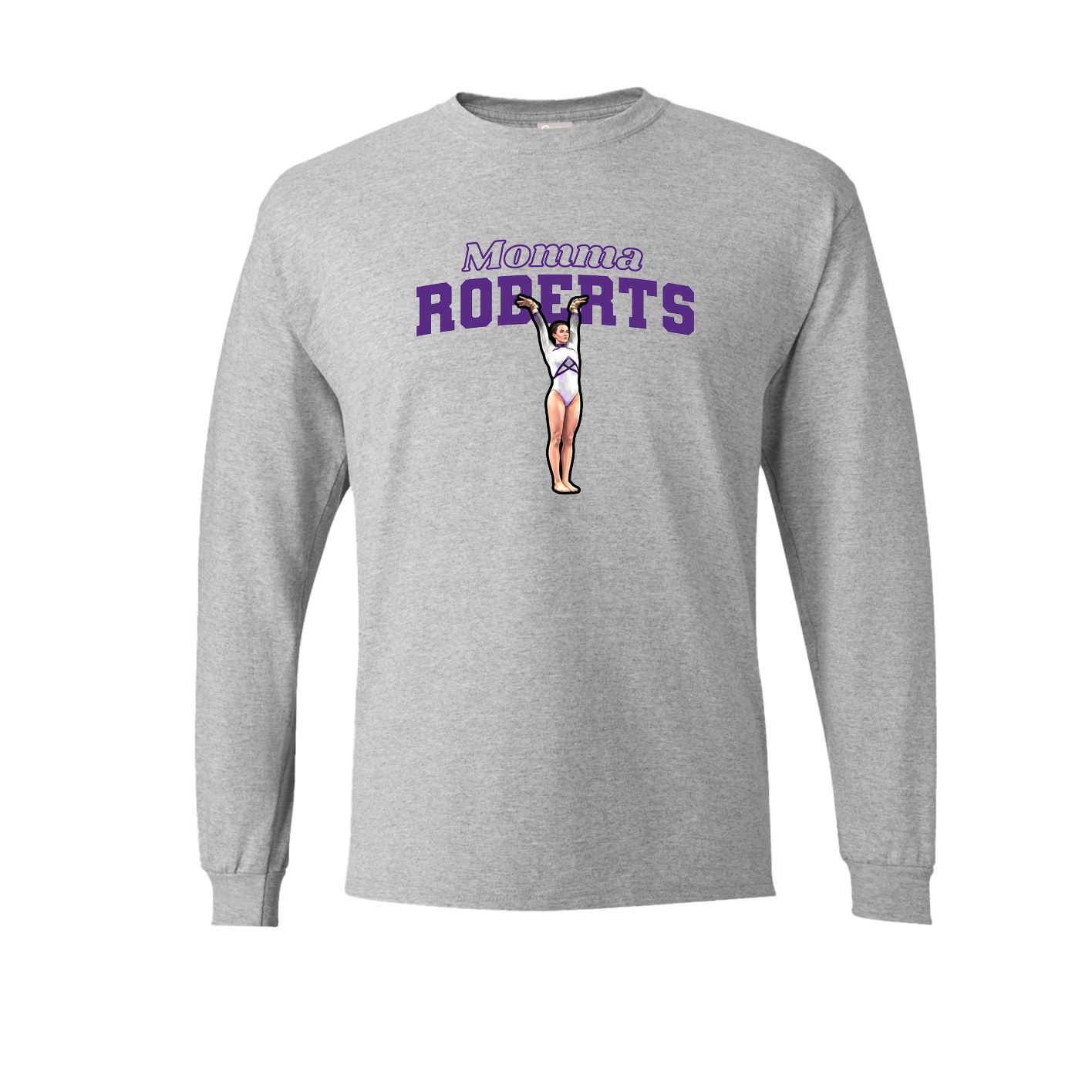 Long Sleeve Tee — Mothers Day Block in Grey