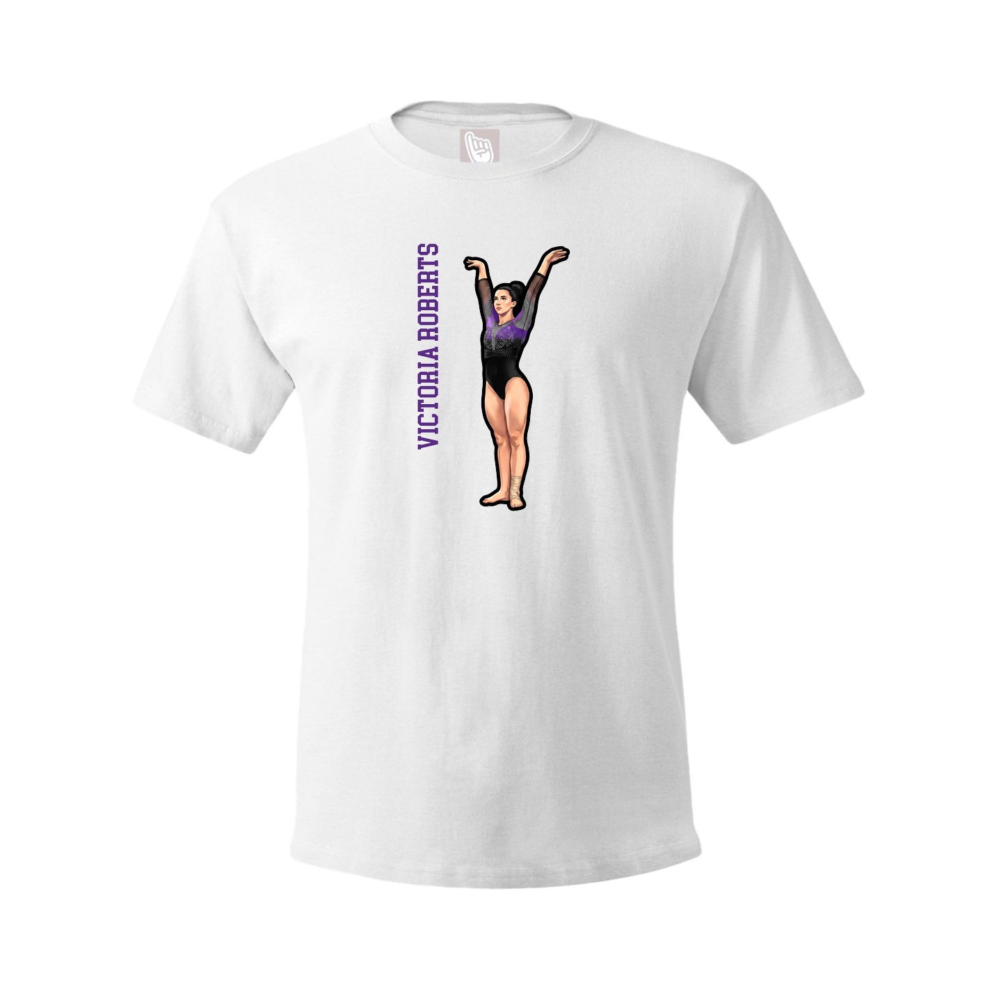 Tee — Name Vertical in White
