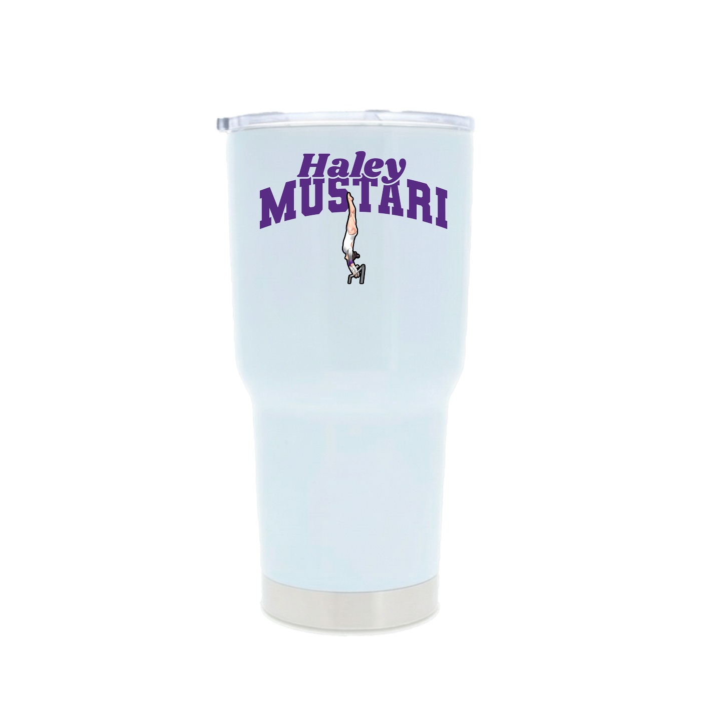 30oz Stainless Steel Tumbler — Signature Arch in White