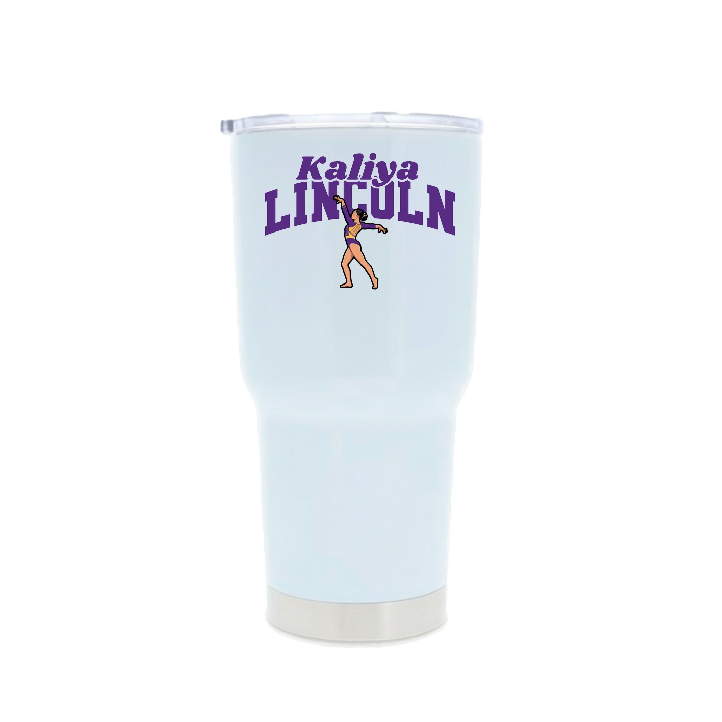 30oz Stainless Steel Tumbler — Signature Arch in White