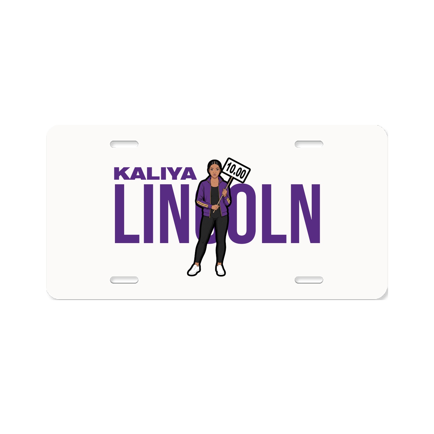 License Plate — Player Name in Classic