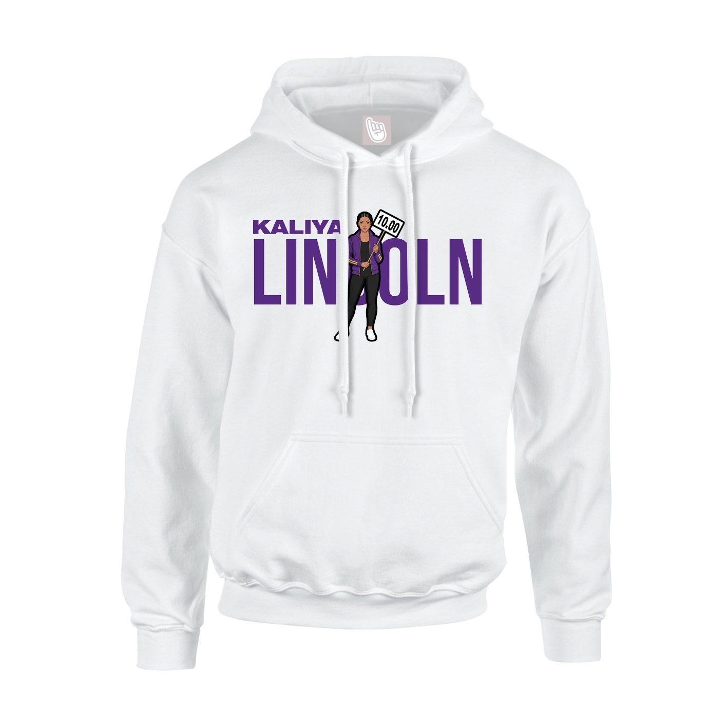 Youth Hoodie — Player Name in White
