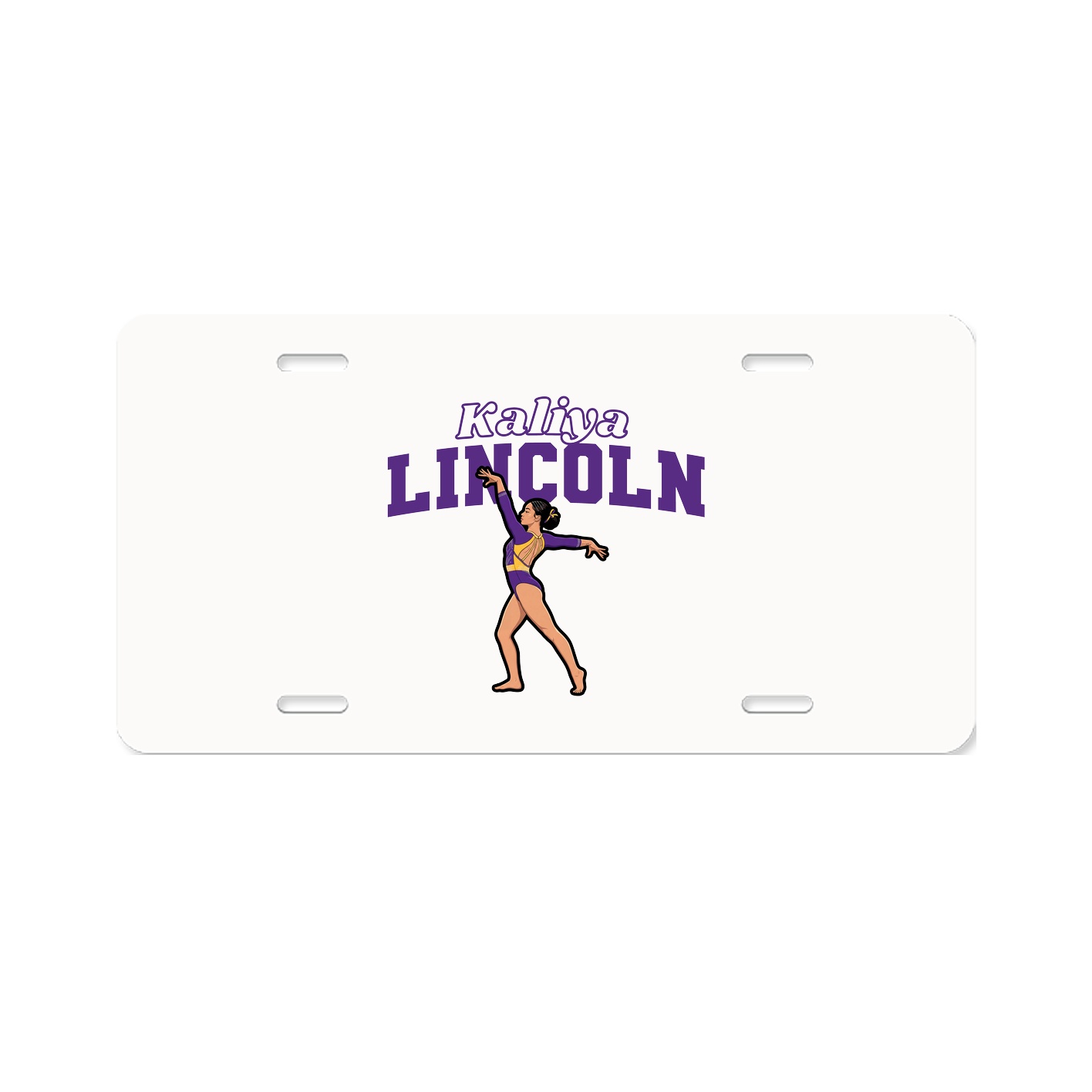 License Plate — Name Arch in Classic