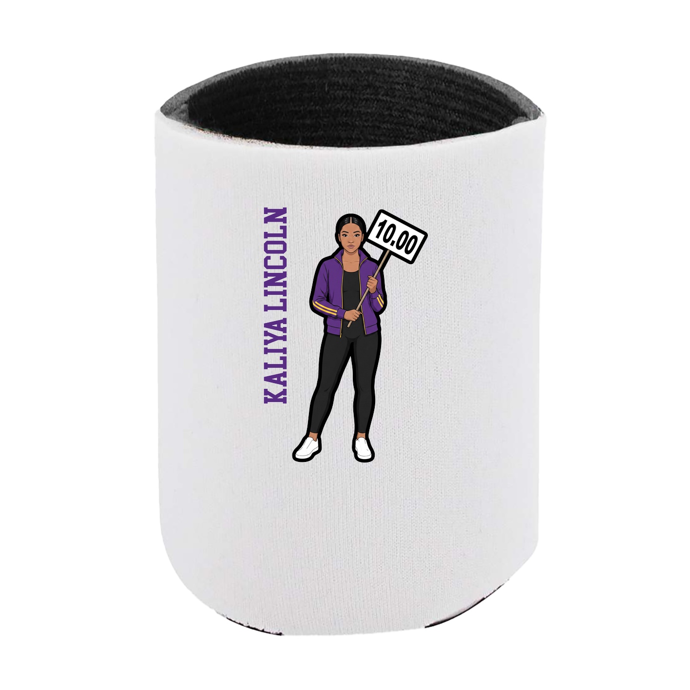 Can Holder — Name Vertical in White