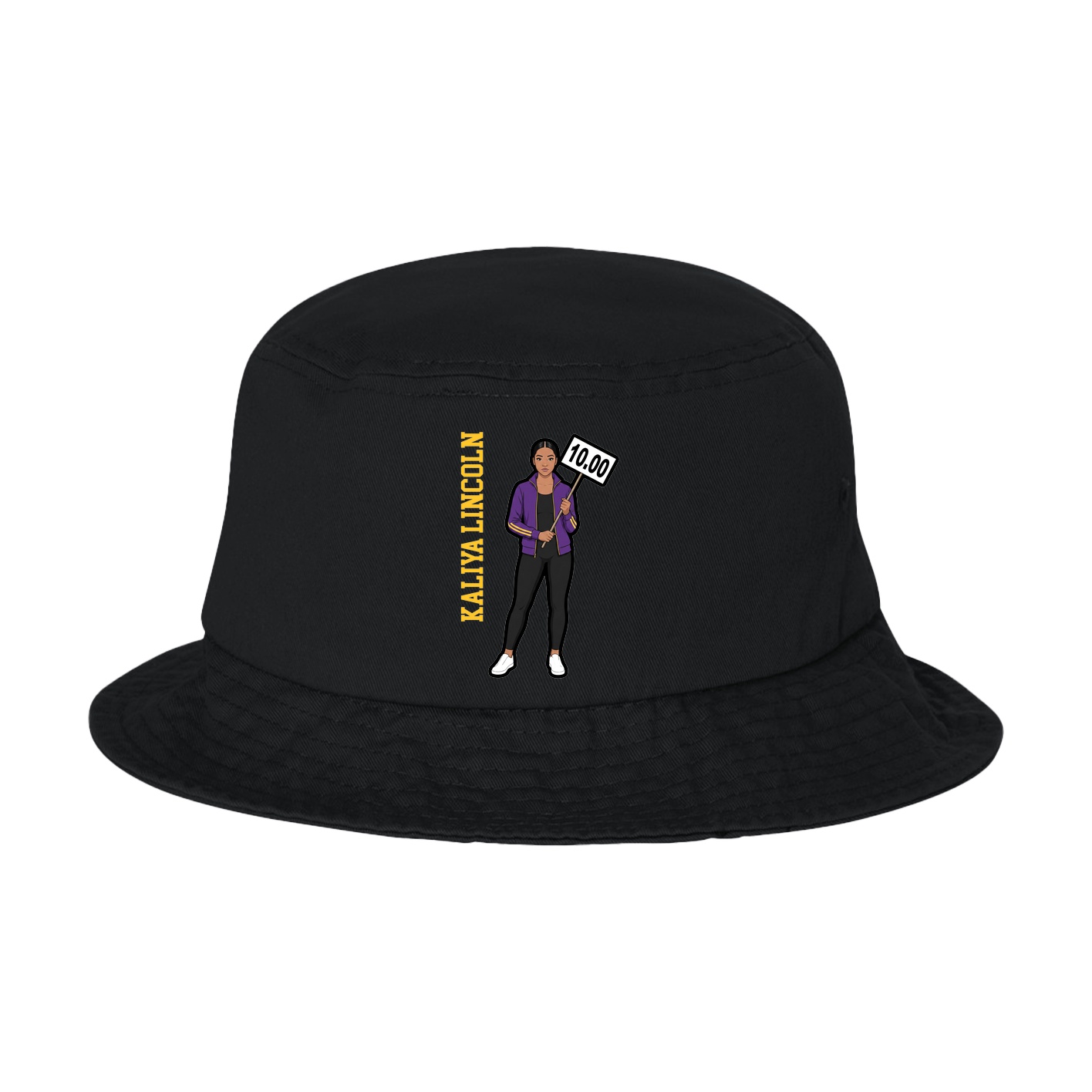 Bucket Cap — Name Vertical in Black