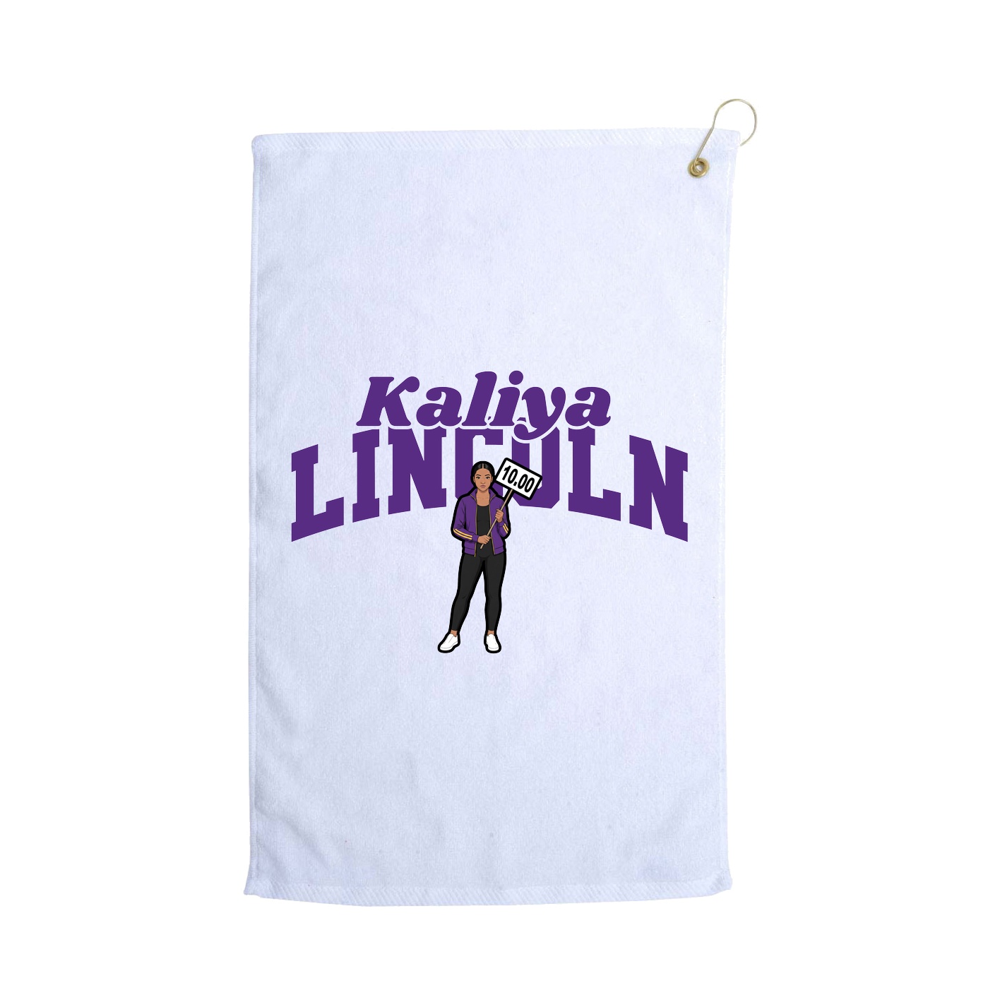 Golf Towel — Signature Arch in White
