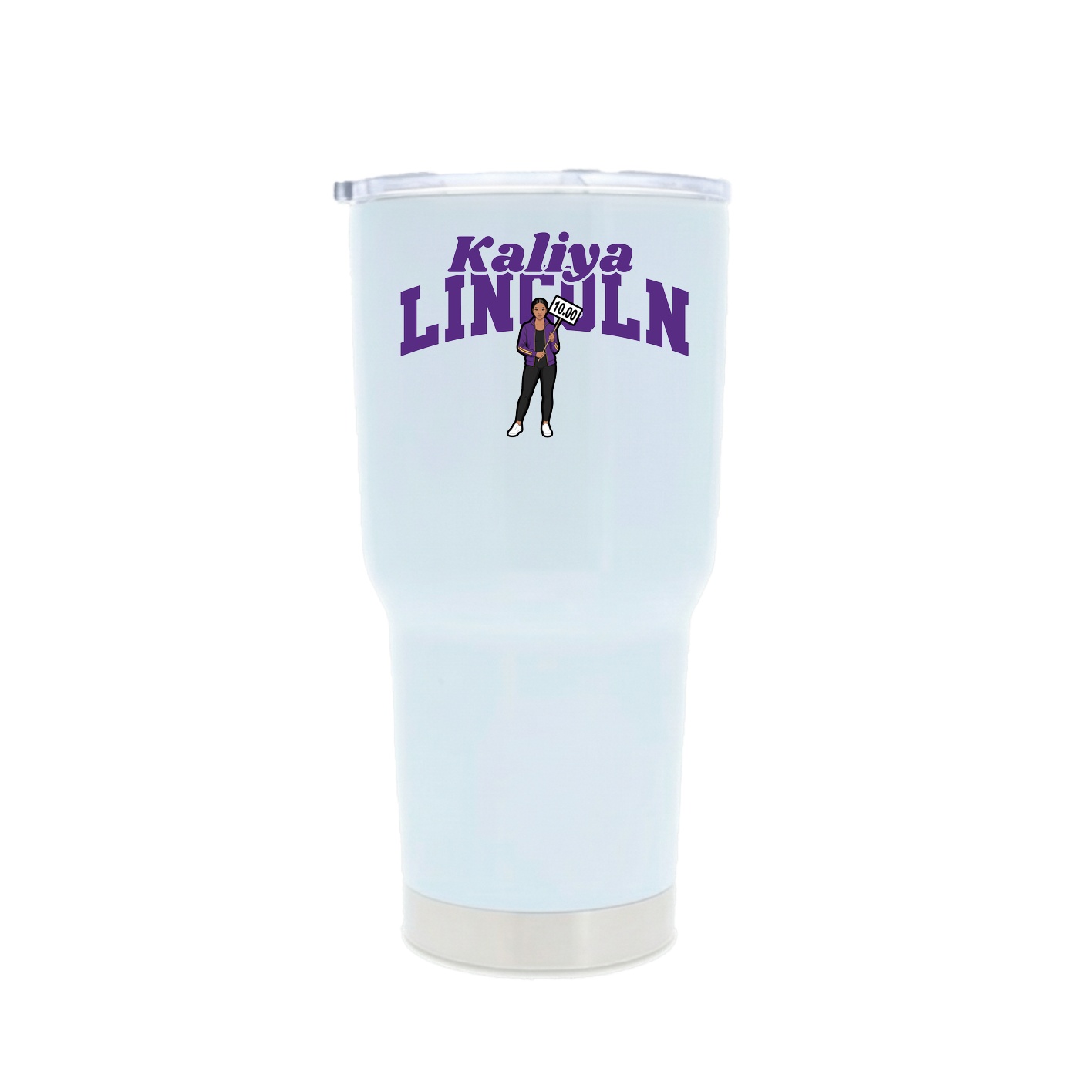 30oz Stainless Steel Tumbler — Signature Arch in White