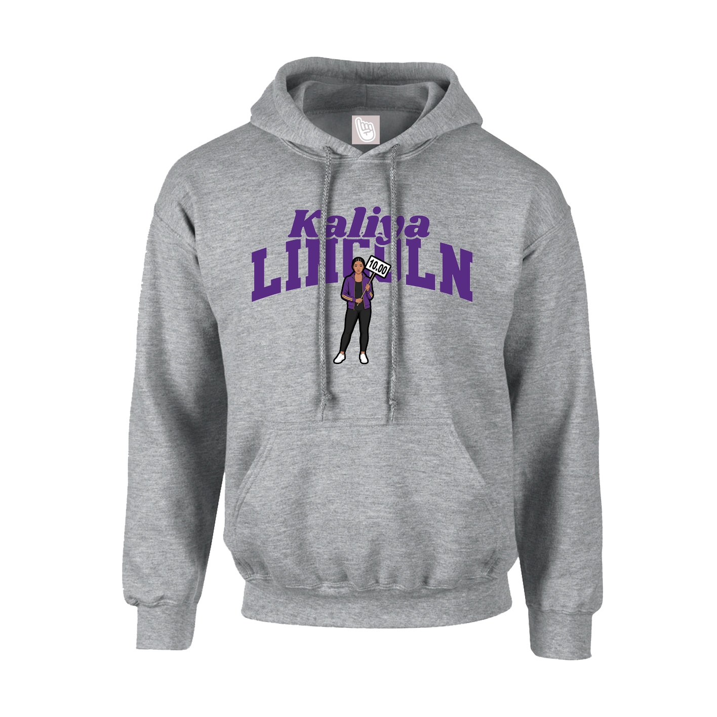Youth Hoodie — Signature Arch in Grey
