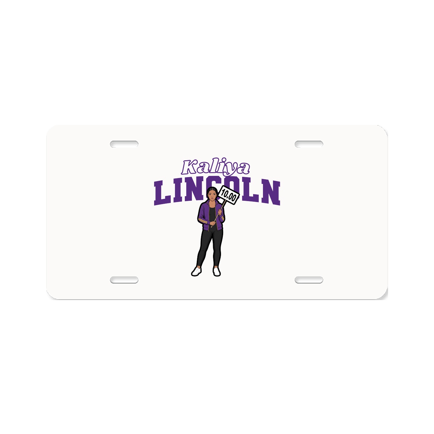 License Plate — Name Arch in Classic