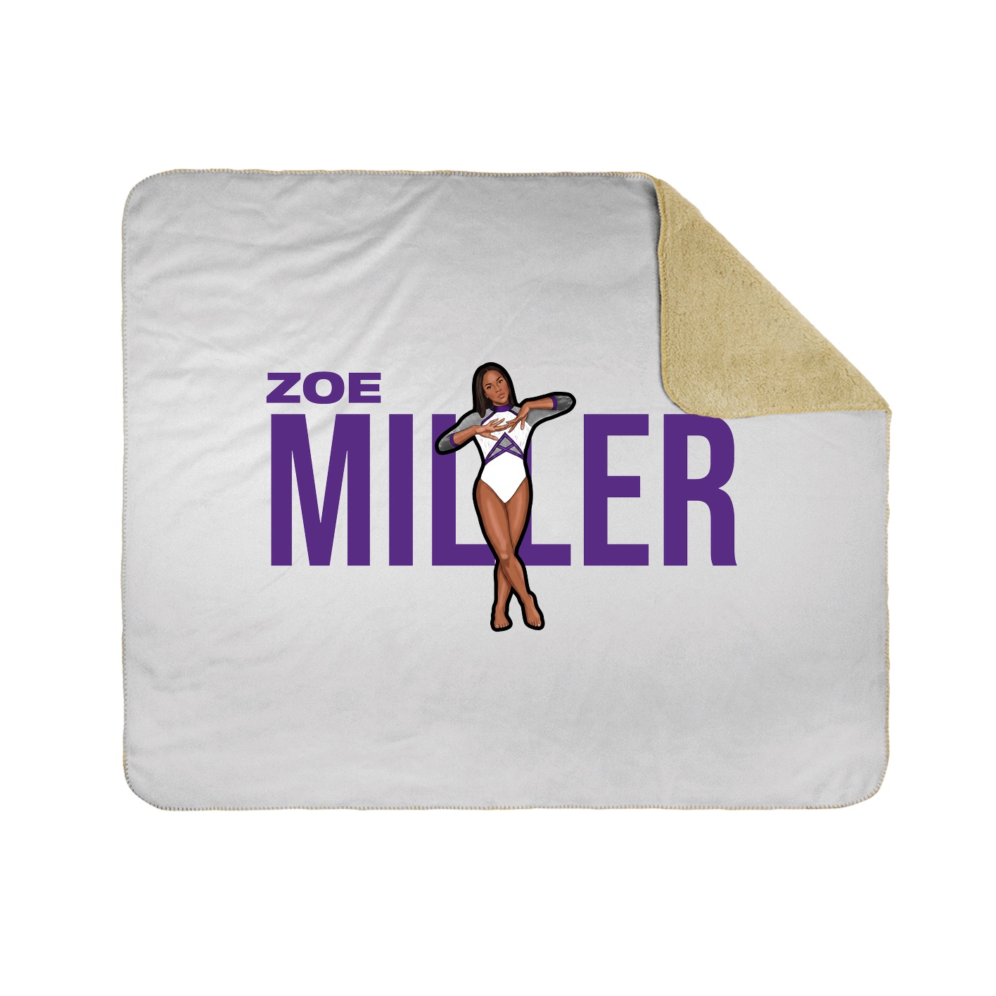 Throw Blanket — Player Name in White