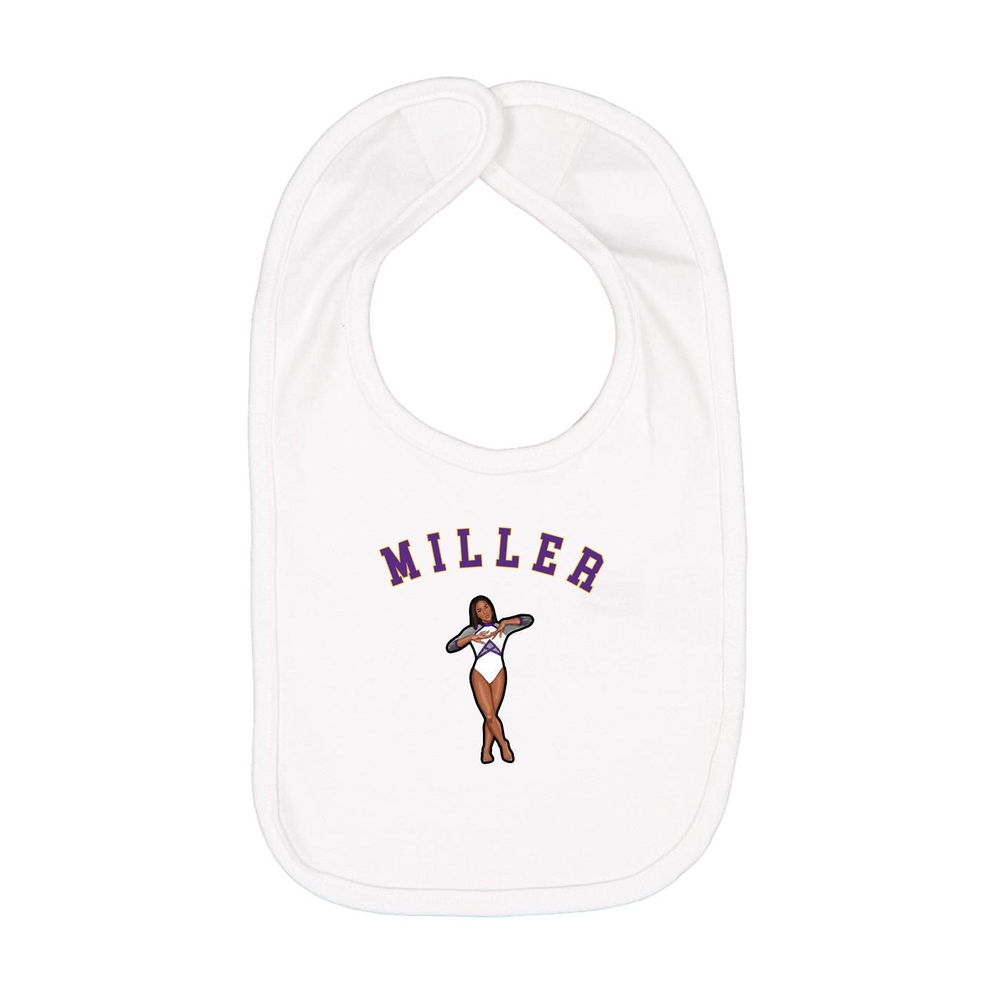Infant Bib — Shirsey Arch in White
