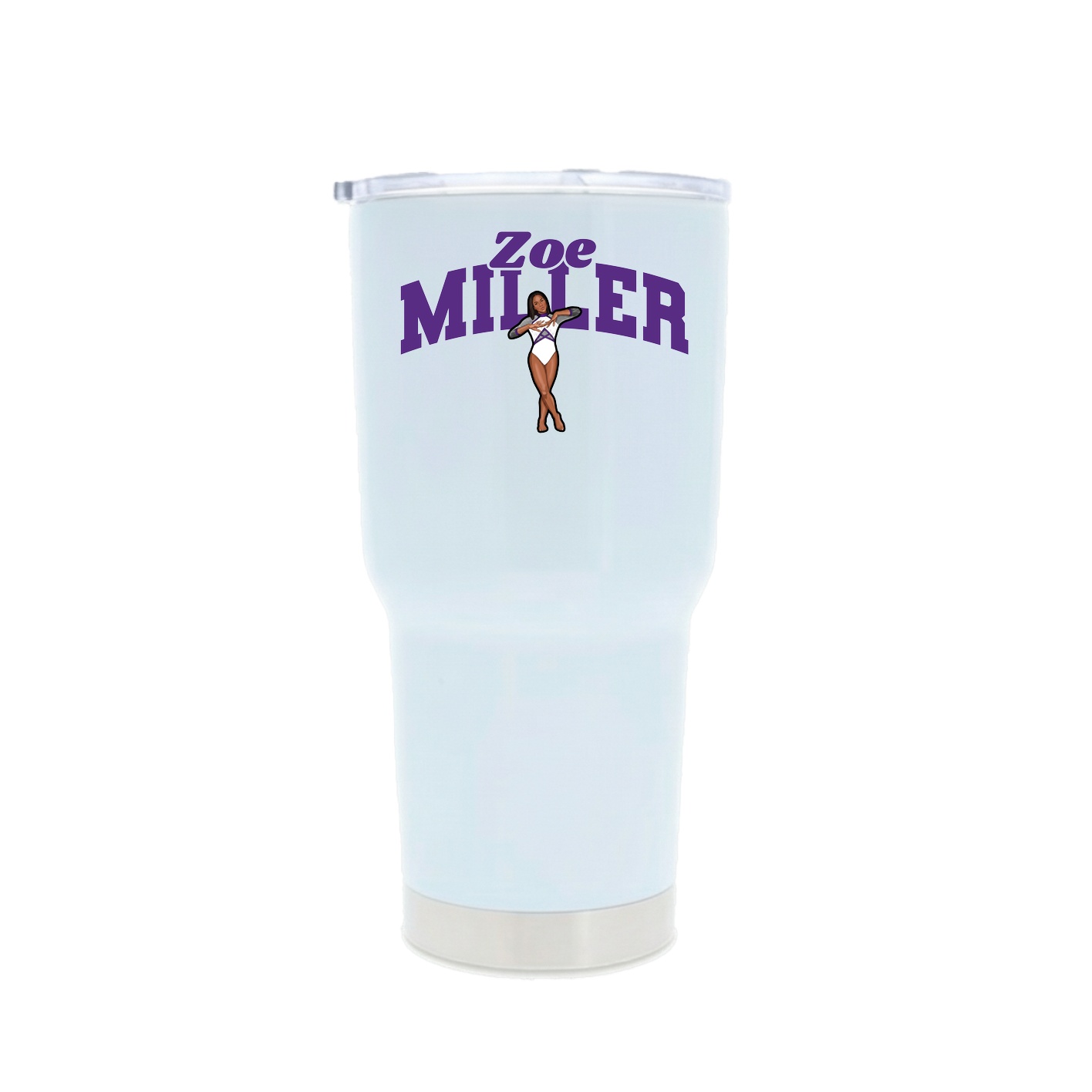 30oz Stainless Steel Tumbler — Signature Arch in White