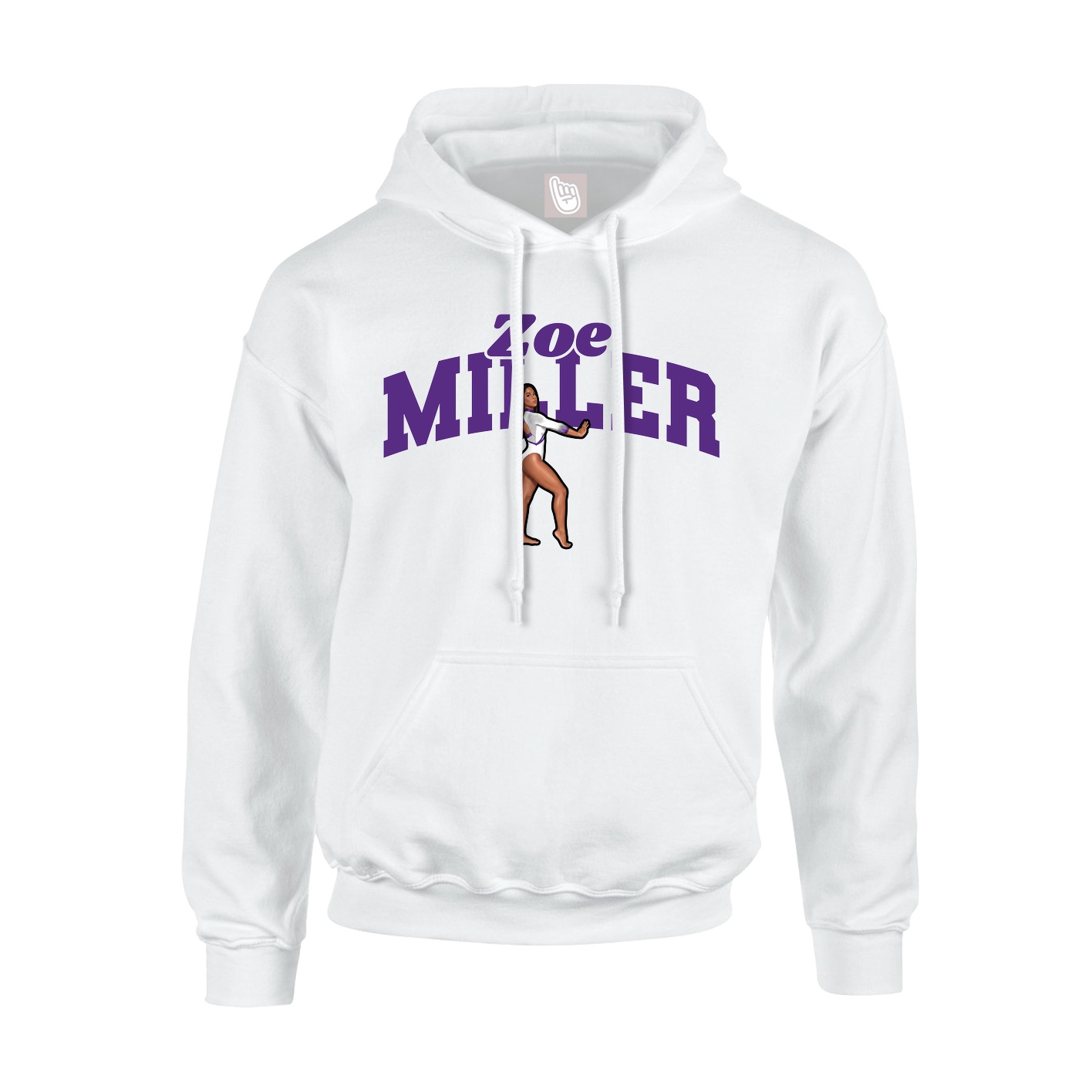 Youth Hoodie — Signature Arch in White