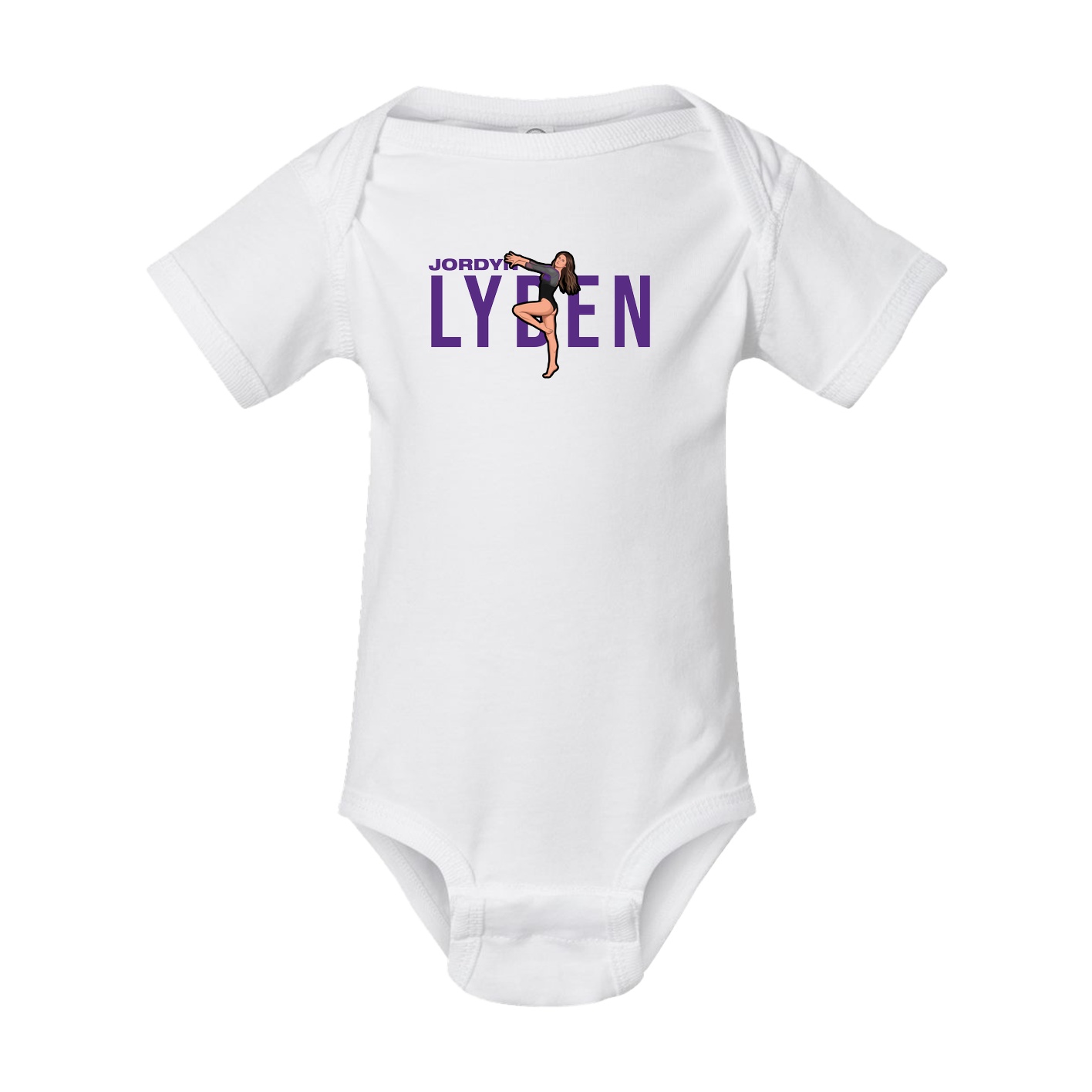 Baby Onesie — Player Name in White
