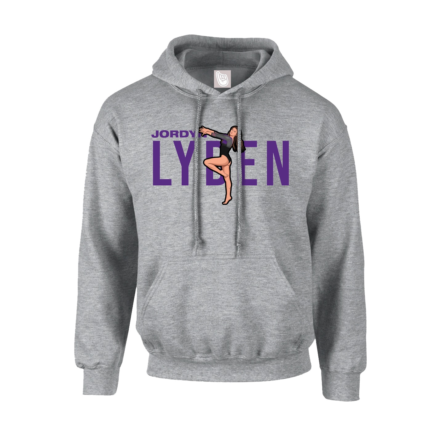 Hoodie — Player Name in Grey