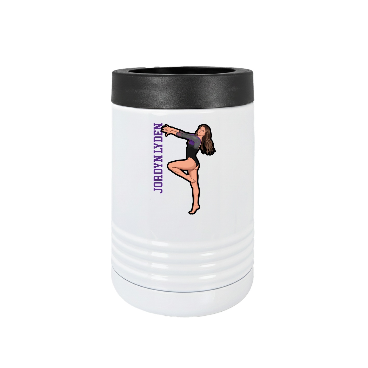 Beverage Holder — Name Vertical in White